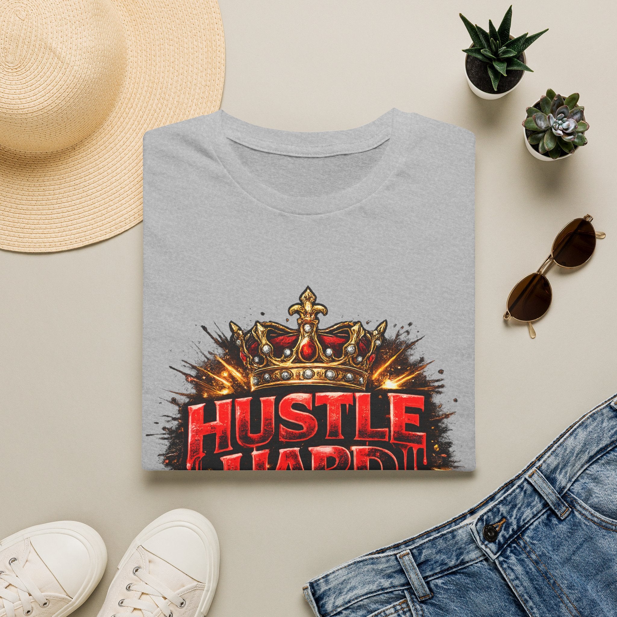 Hustle Hard T-Shirt – Crown & Money Graphic Tee