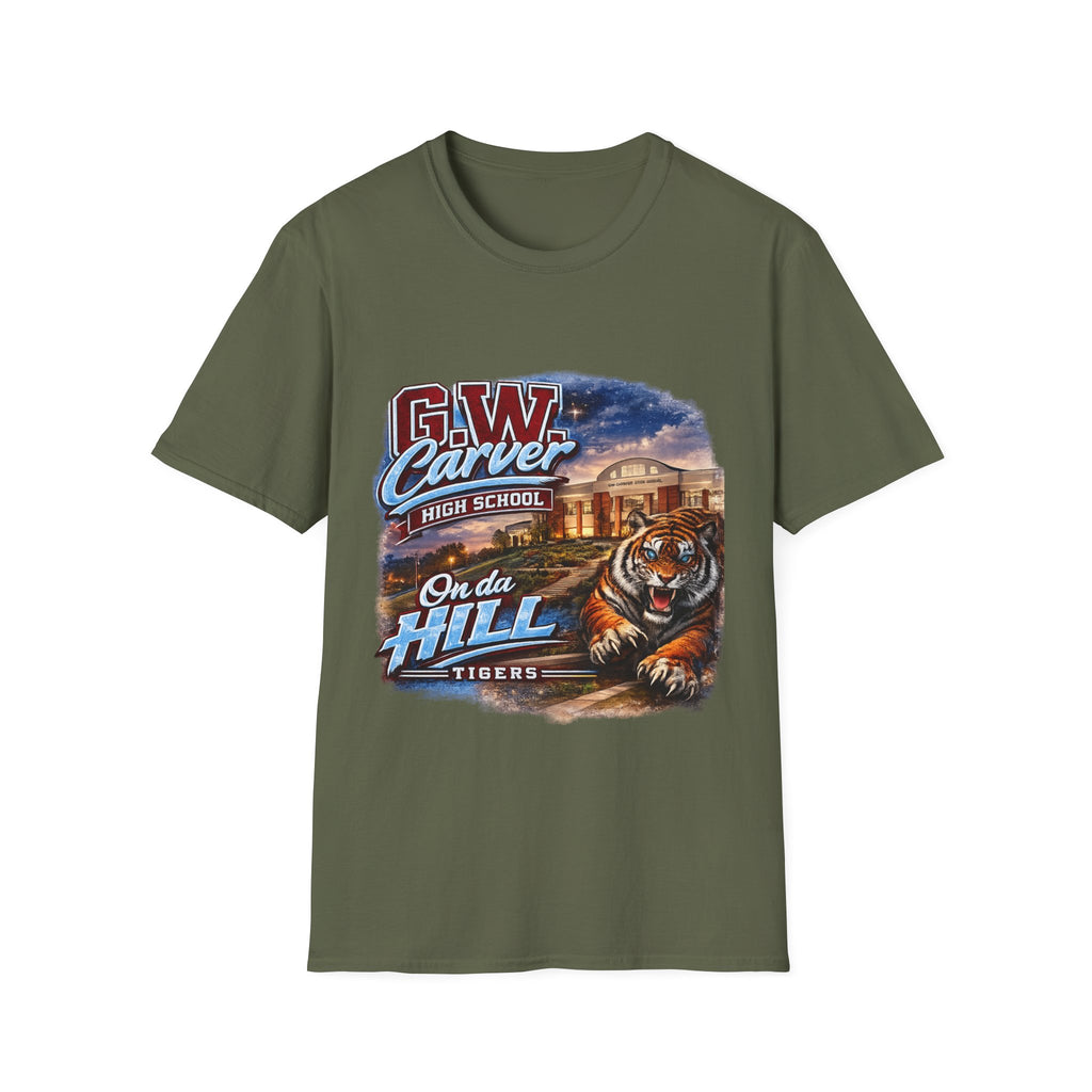 G.W. Carver High School Tigers T-Shirt | On Da Hill School Spirit Tee | Columbus GA Tiger Pride Graphic Tee