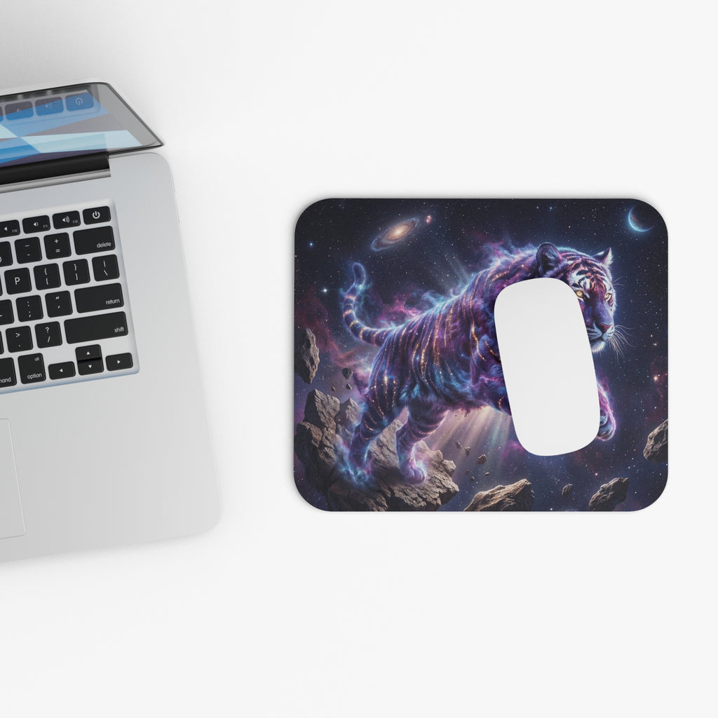 Galaxy Tiger Mouse Pad – Cosmic Space Wild Animal Graphic Desk Accessory