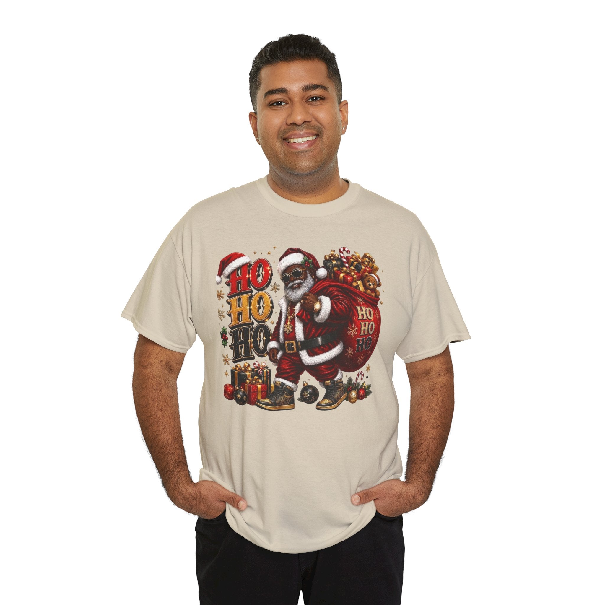 Black Santa Ho Ho Ho Shirt – Melanin Christmas Tee | Holiday Gift for Himz xc