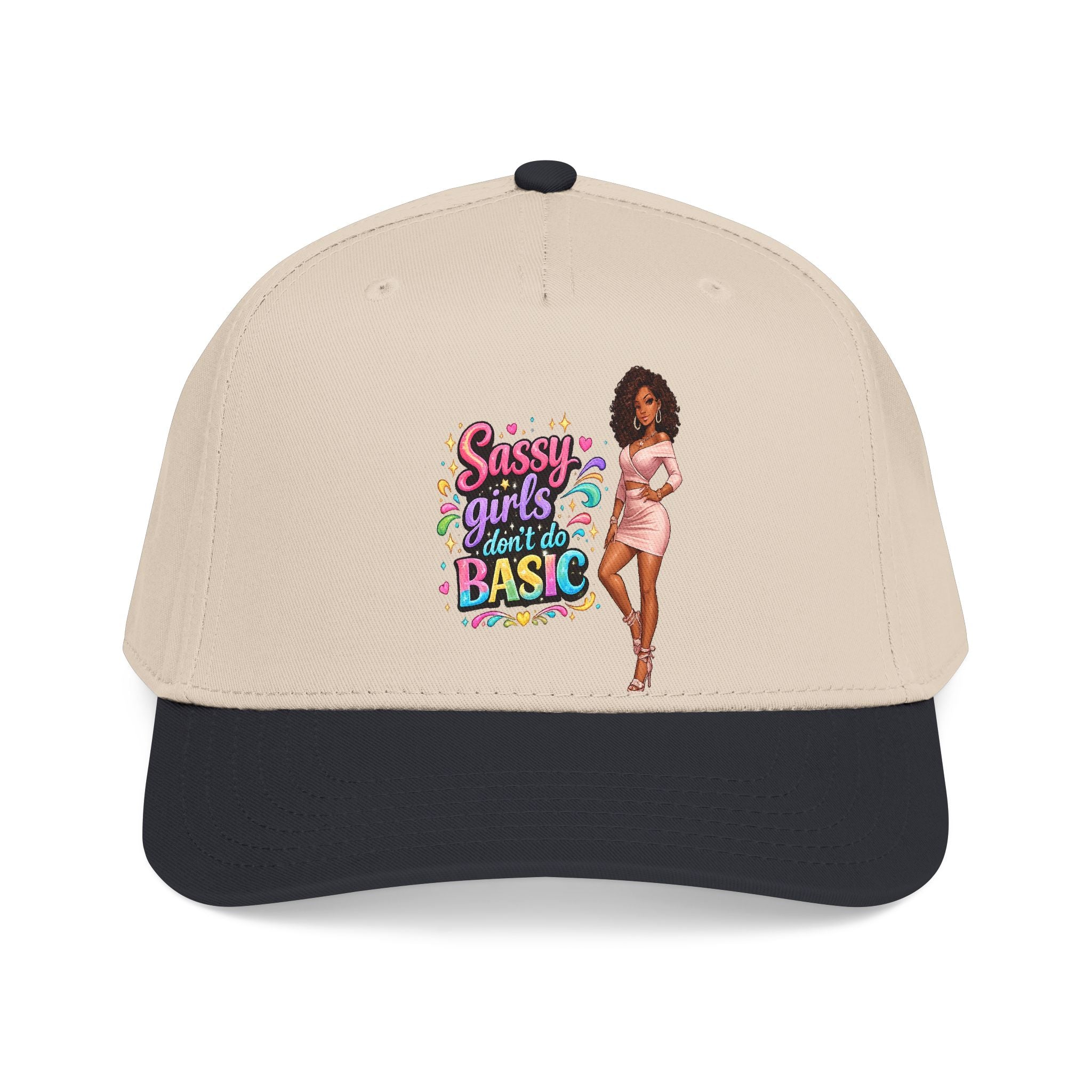 Sassy Girls Don't Do Basic Ball Cap – Royal/Natural