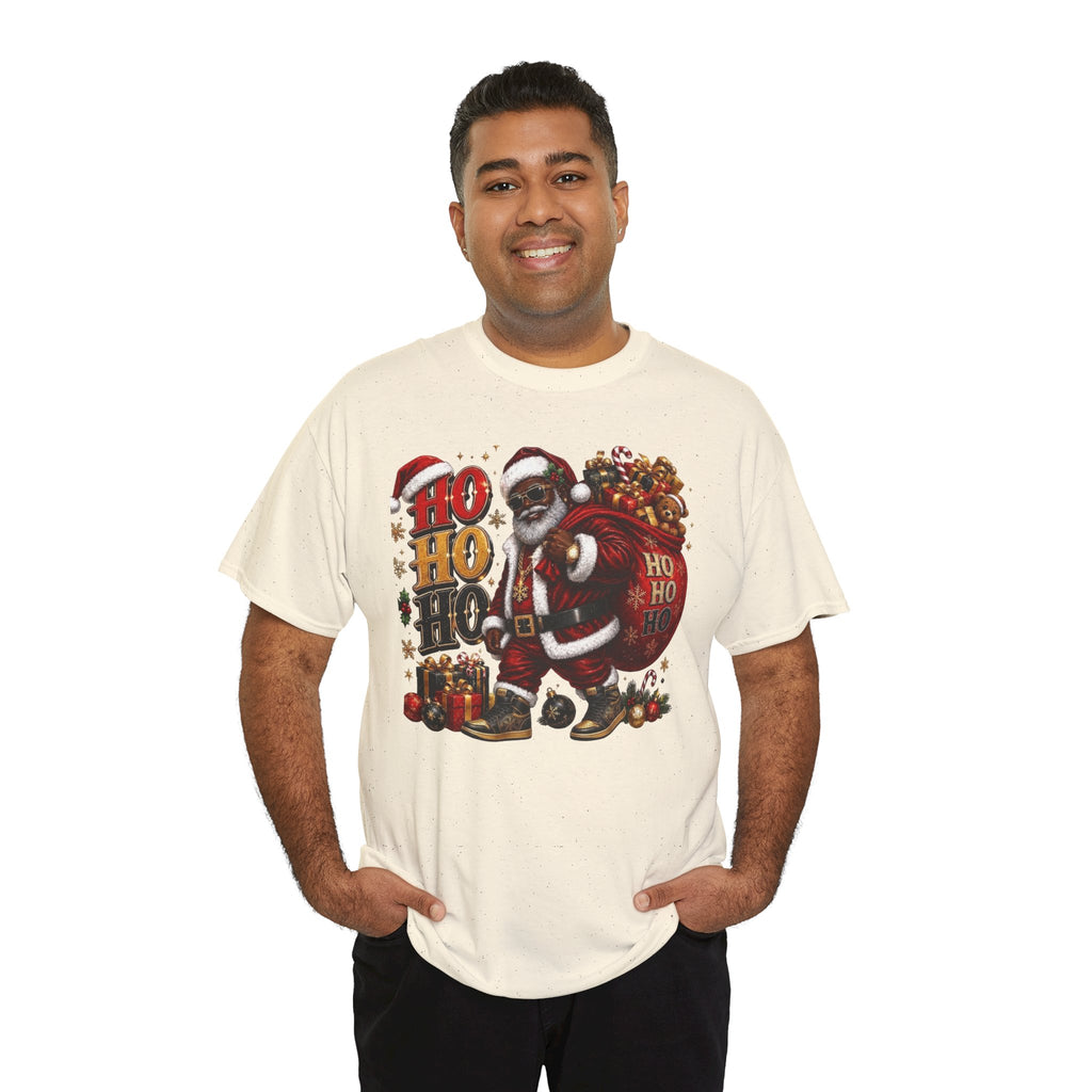 Black Santa Ho Ho Ho Shirt – Melanin Christmas Tee | Holiday Gift for Himz xc