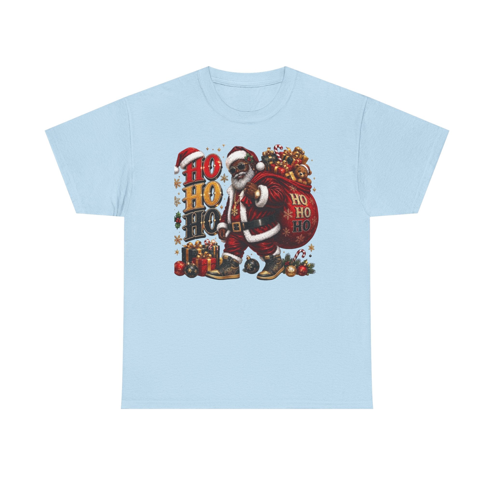 Black Santa Ho Ho Ho Shirt – Melanin Christmas Tee | Holiday Gift for Himz xc