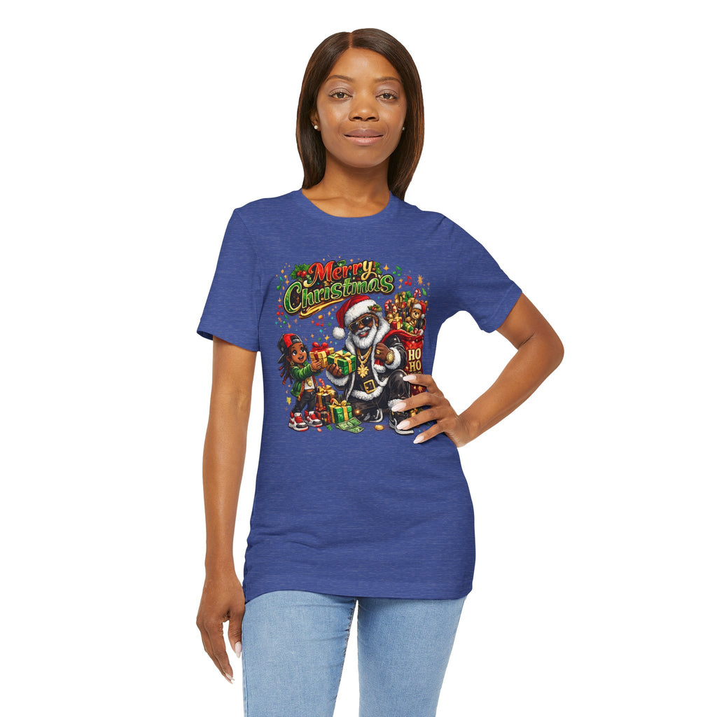 Black Santa Merry Christmas Shirt – Hip Hop Santa Gift Tee | Melanin Family Holiday Shirt