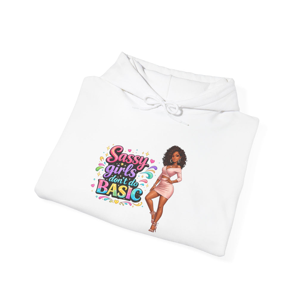 Sassy Girl Isn’t Basic Hoodie – Cute Afro Girl Graphic Sweatshirt
