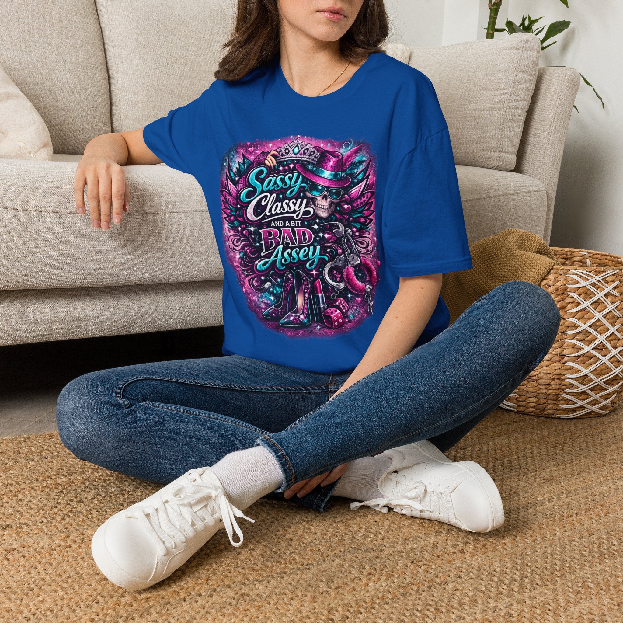 Sassy Classy And A Bit Bad Assey T-Shirt | Skeleton Queen Women's Graphic Tee