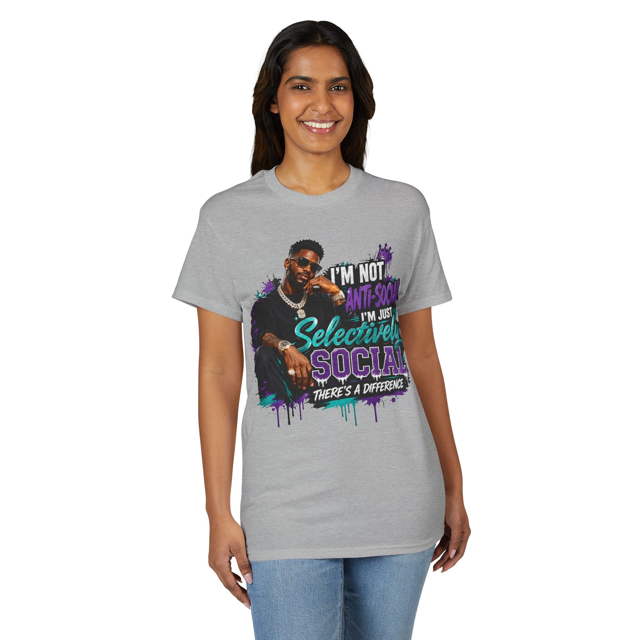 I'm Not Anti-Social, I'm Just Selectively Social T-Shirt | There's A Difference Graphic Tee