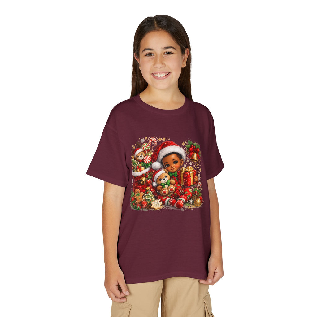 Black Boy Christmas Shirt – Melanin Kids Holiday Tee | Christmas Gift for Boys