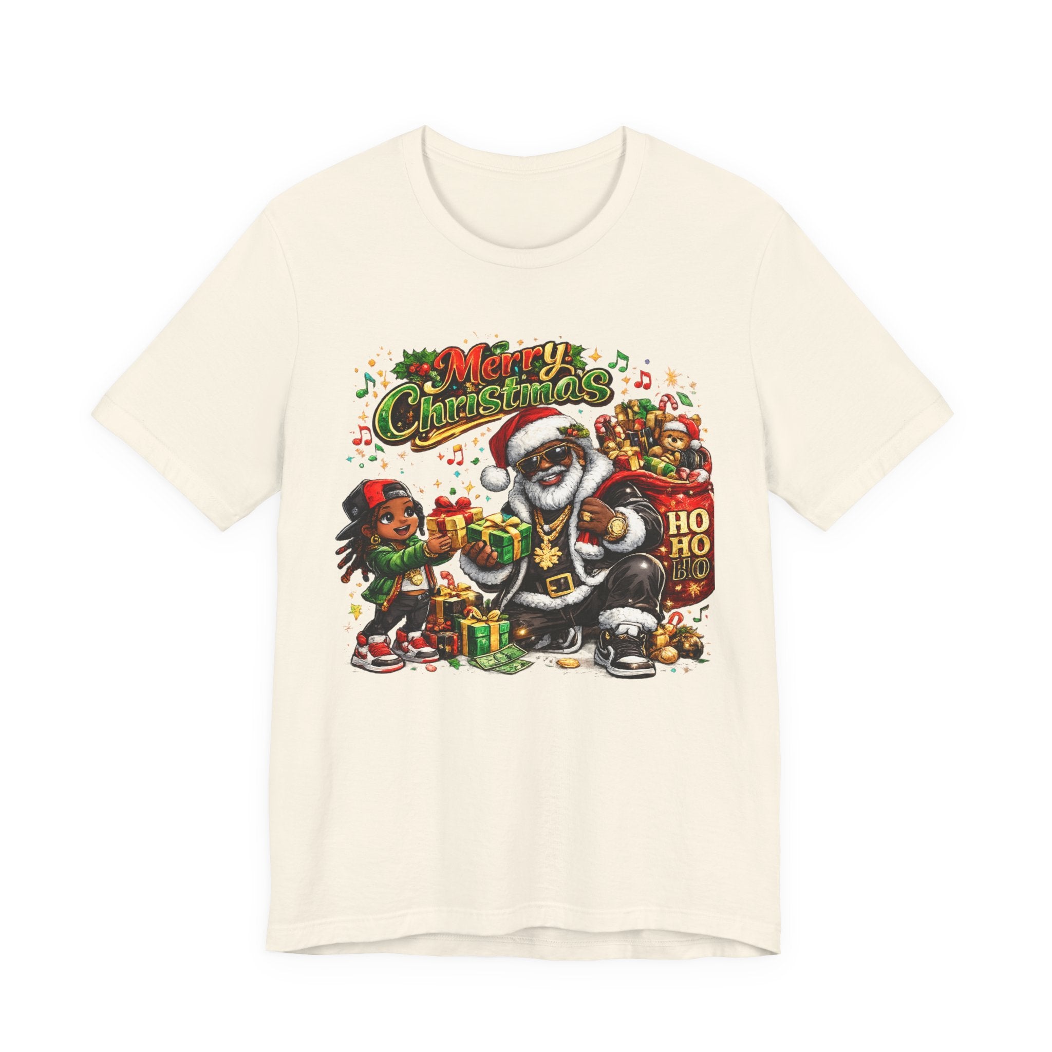 Black Santa Merry Christmas Shirt – Hip Hop Santa Gift Tee | Melanin Family Holiday Shirt