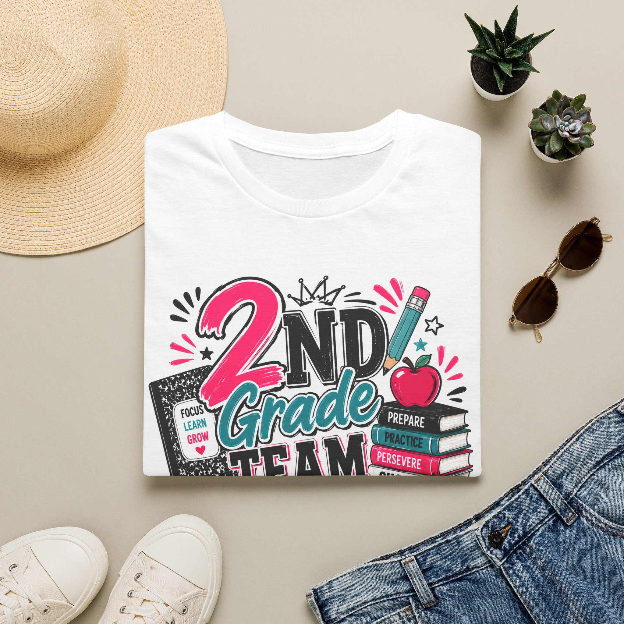 2nd Grade Team T-Shirt — Teacher Appreciation Back-to-School Tee