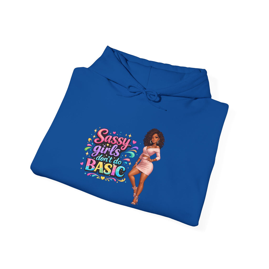 Sassy Girl Isn’t Basic Hoodie – Cute Afro Girl Graphic Sweatshirt