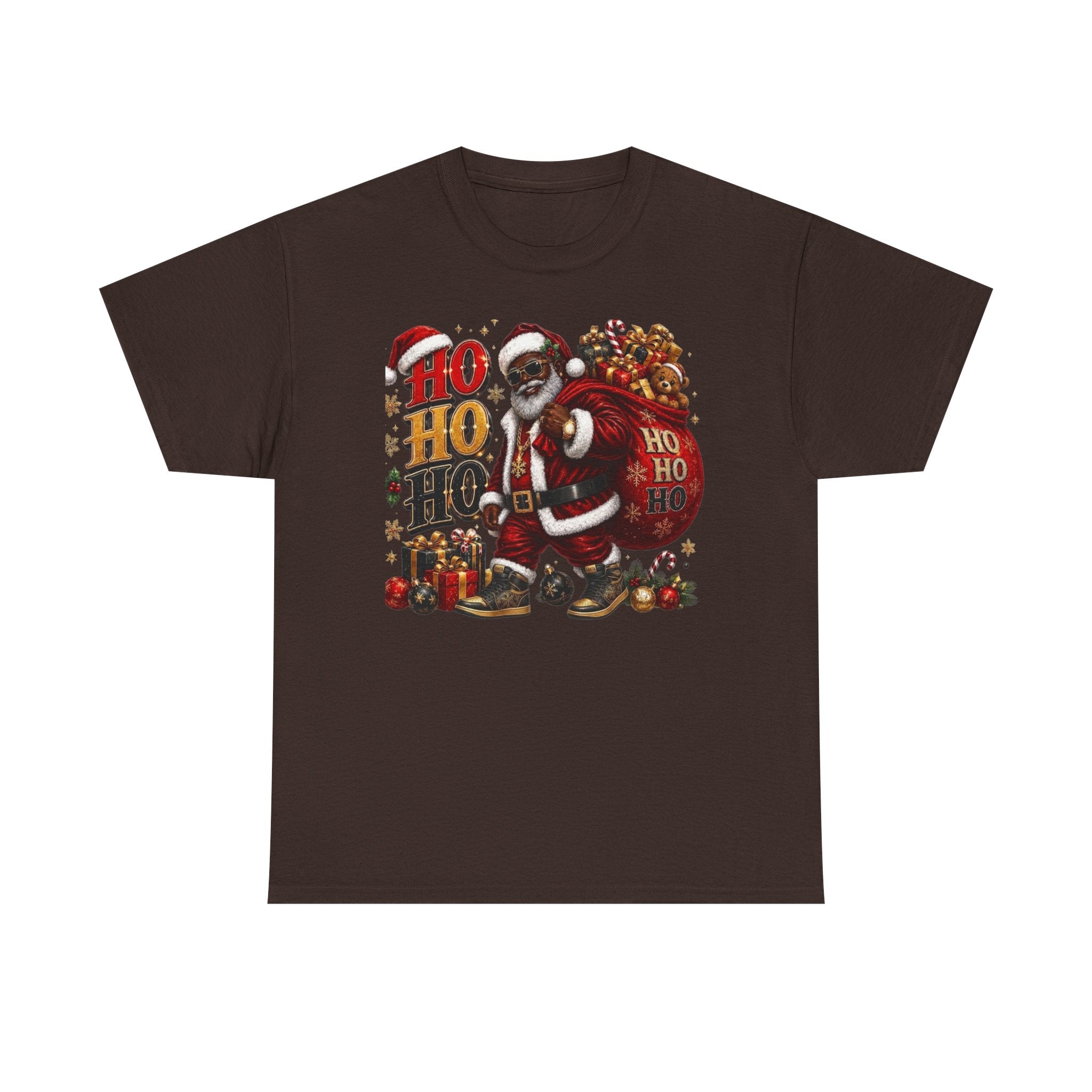 Black Santa Ho Ho Ho Shirt – Melanin Christmas Tee | Holiday Gift for Himz xc