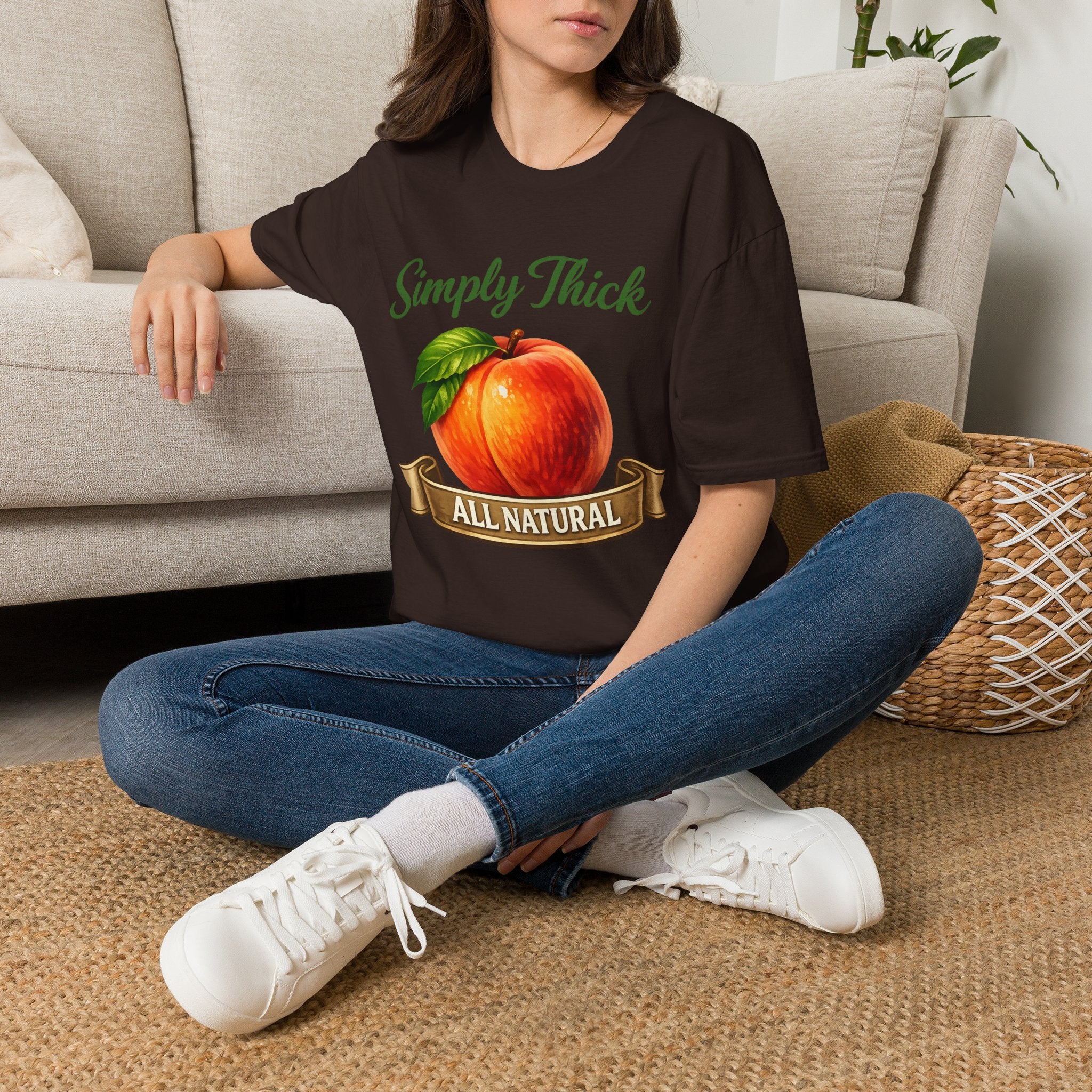 Simply Thick All Natural – Peach Graphic Tee