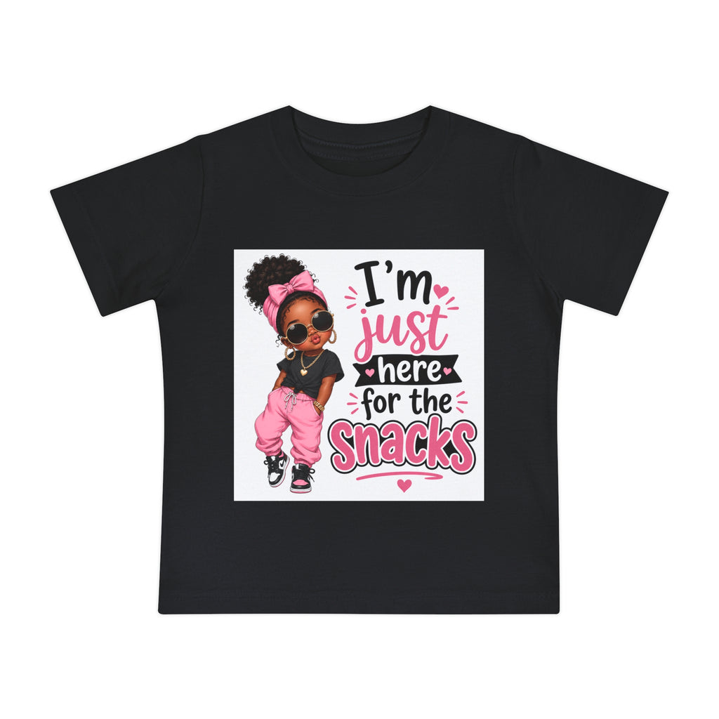 Hip Hop Baby "I'm Just Here for the Snacks" Short Sleeve T-Shirt