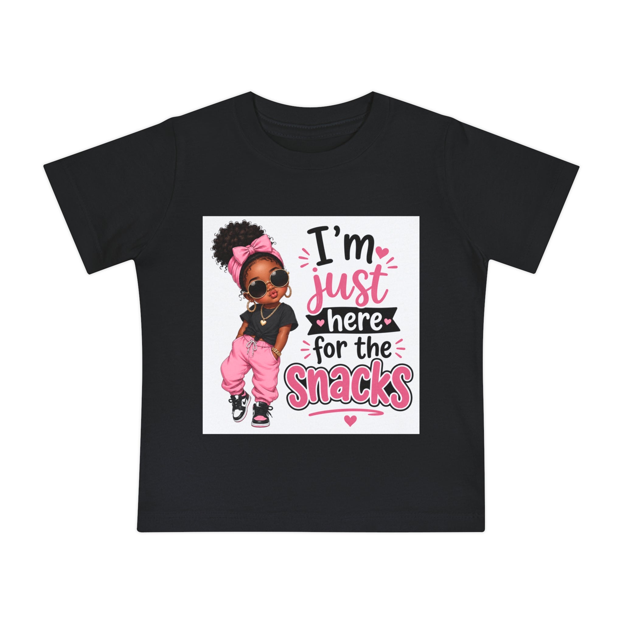 Hip Hop Baby "I'm Just Here for the Snacks" Short Sleeve T-Shirt