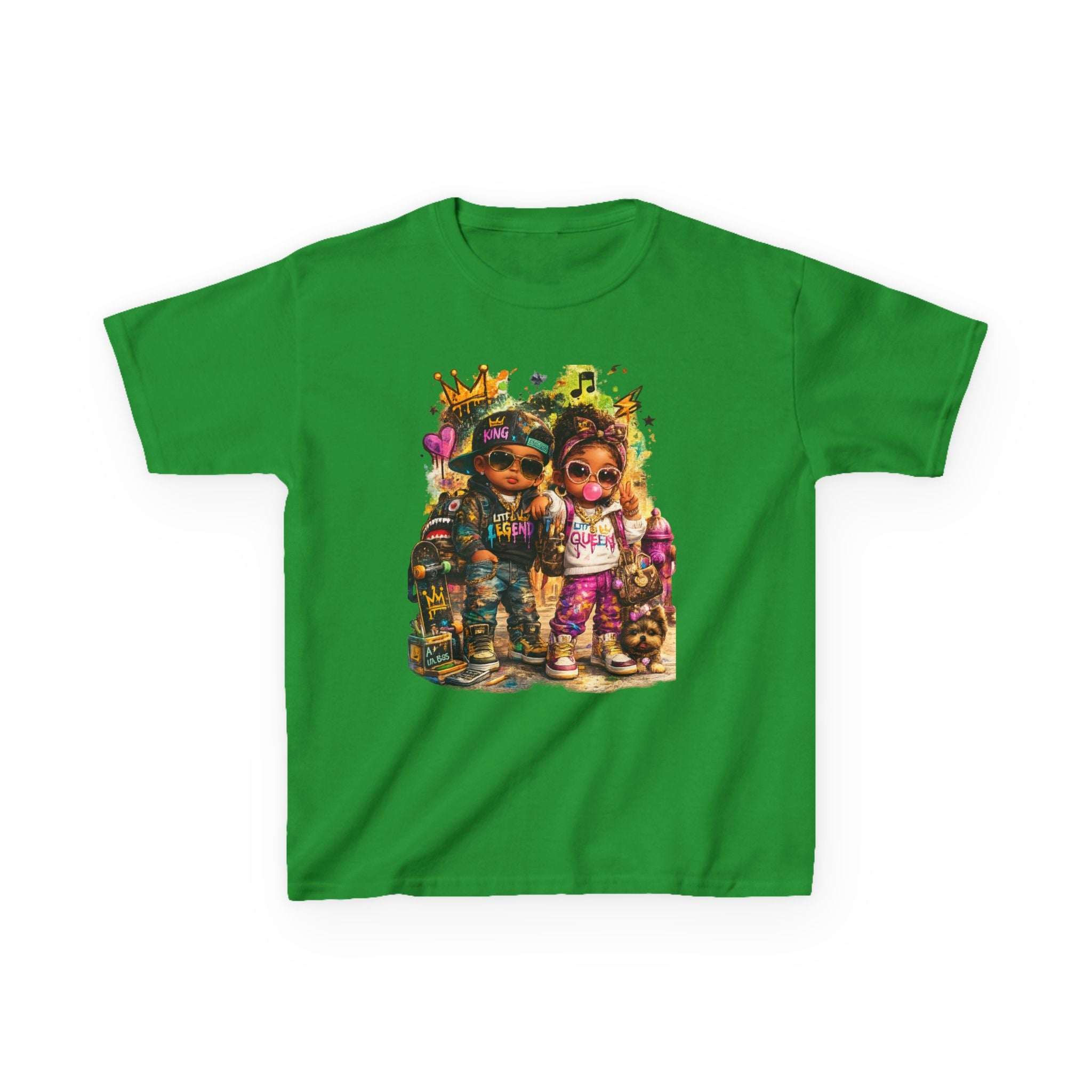 Lil Legend & Lil Queen T-Shirt | Hip Hop Kids Graffiti Graphic Tee | Urban Streetwear Kids Shirt