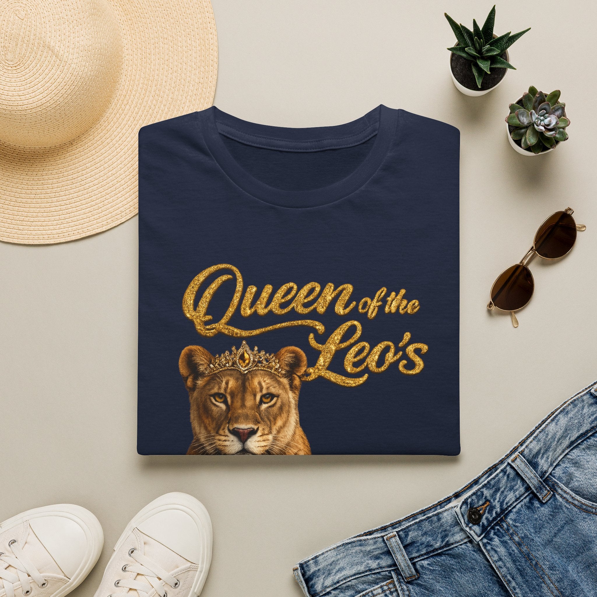 Queen of the Leo's – Lioness Crown Graphic Tee