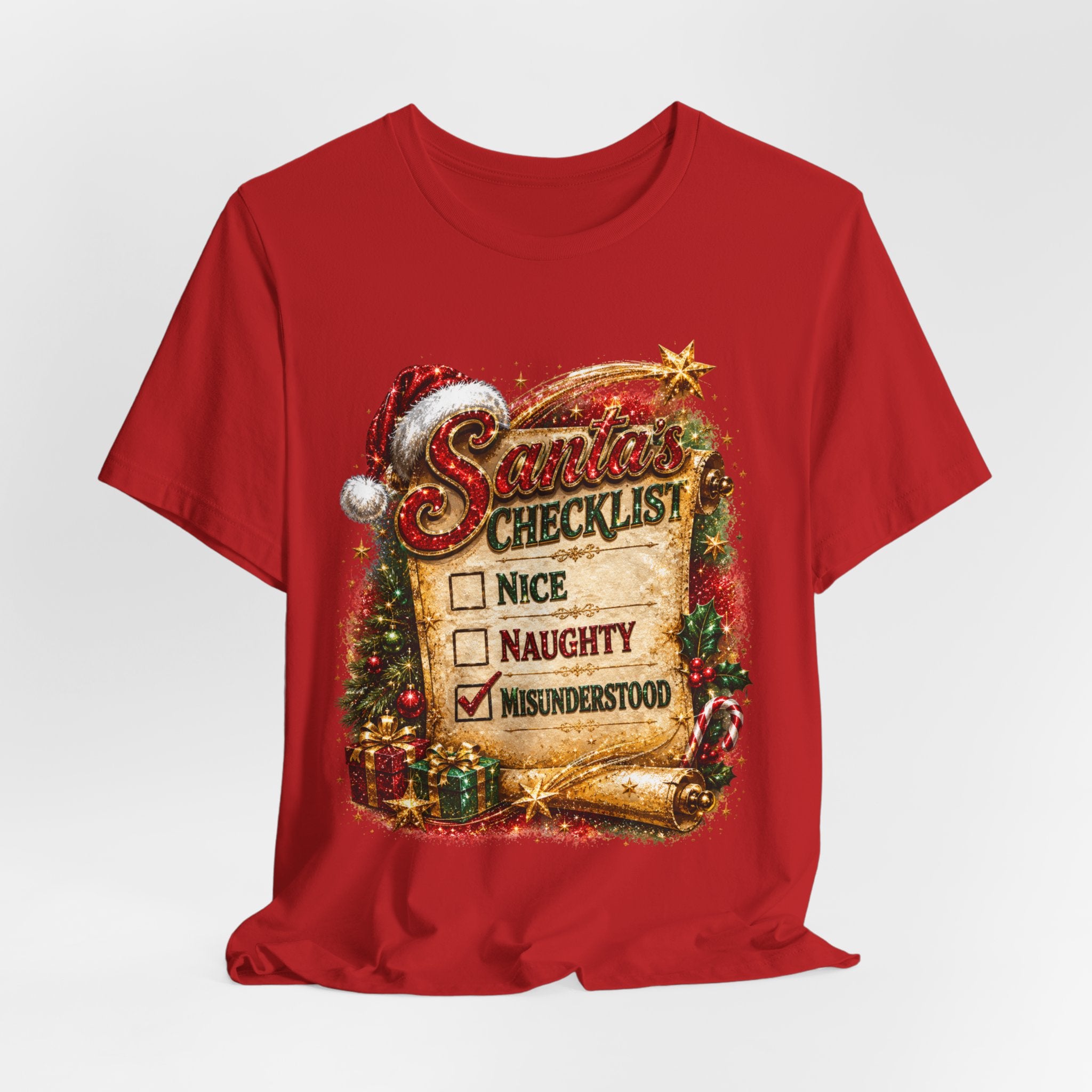 Santa's Checklist: Misunderstood – Funny Christmas T-Shirt