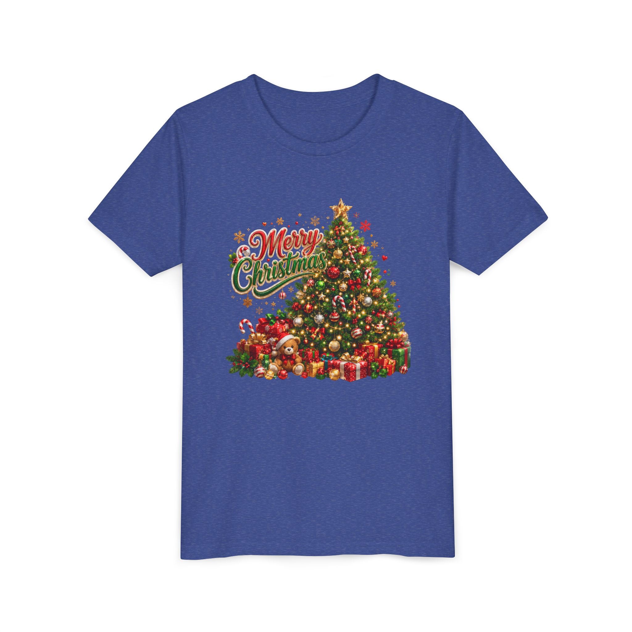 Merry Christmas Tree Shirt – Classic Holiday Tee | Christmas Gift for Kids and Famil