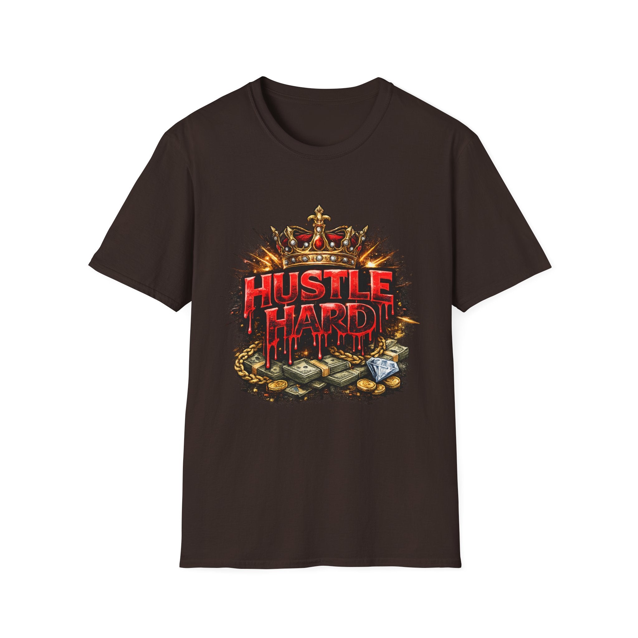 Hustle Hard T-Shirt – Crown & Money Graphic Tee
