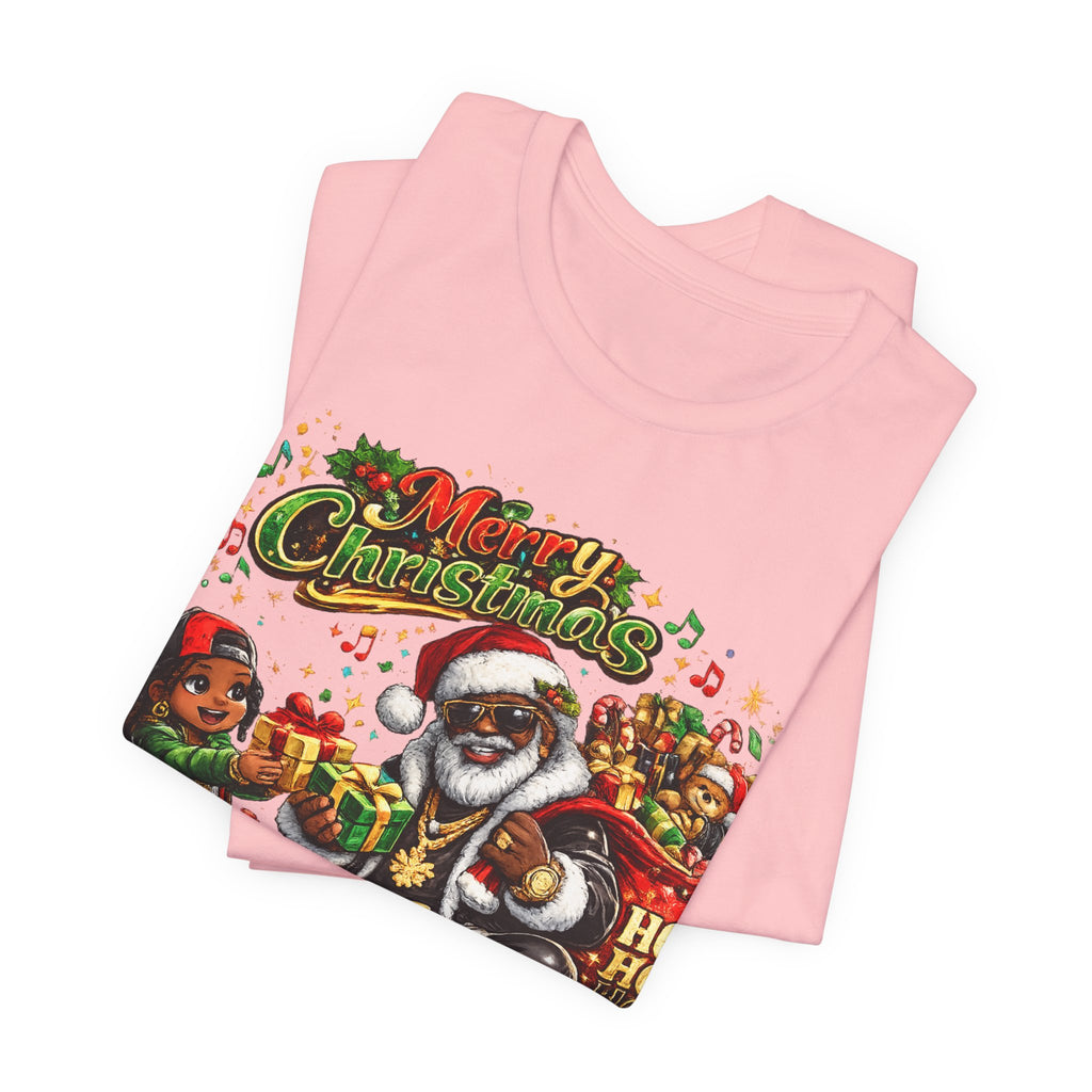 Black Santa Merry Christmas Shirt – Hip Hop Santa Gift Tee | Melanin Family Holiday Shirt