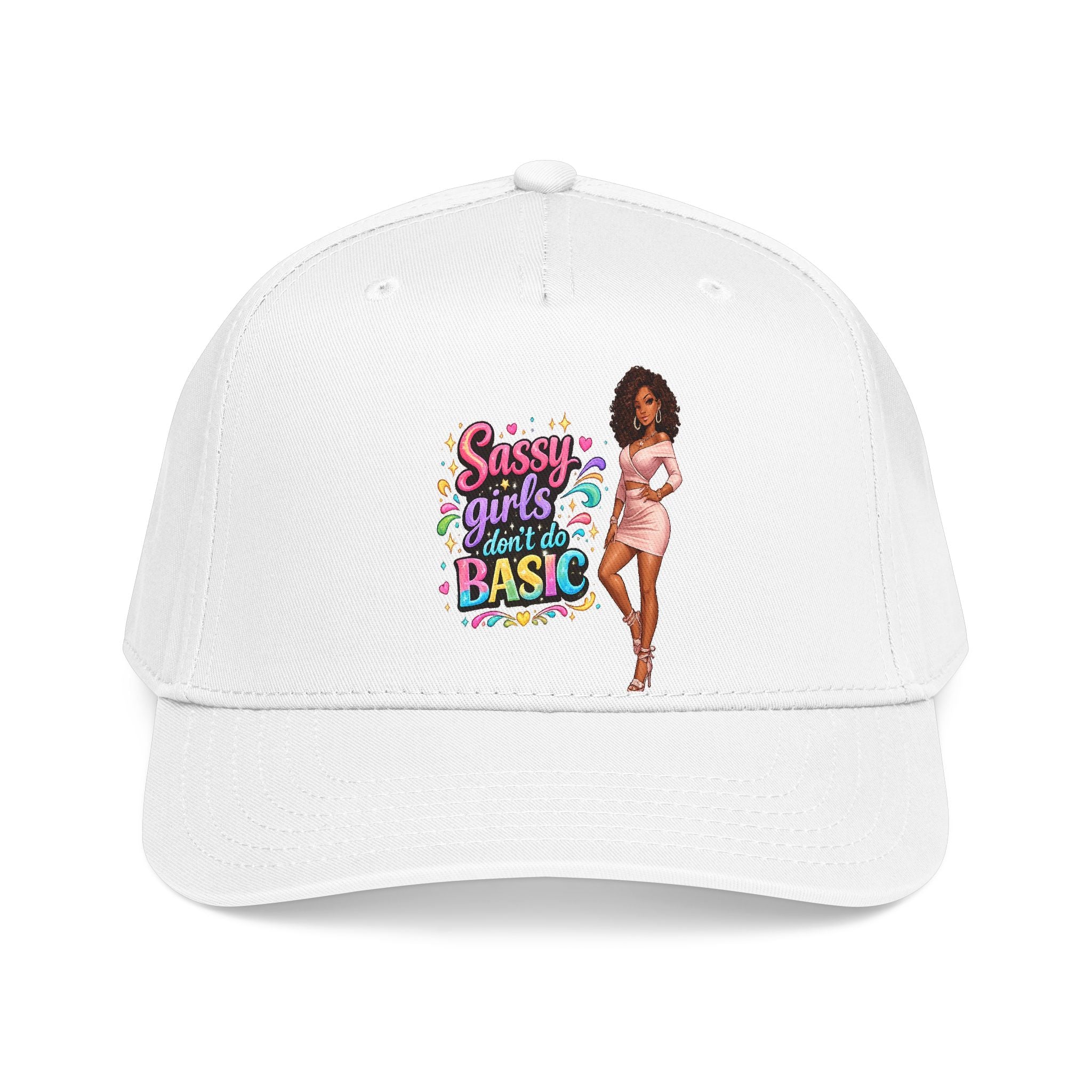 Sassy Girls Don't Do Basic Ball Cap – Royal/Natural
