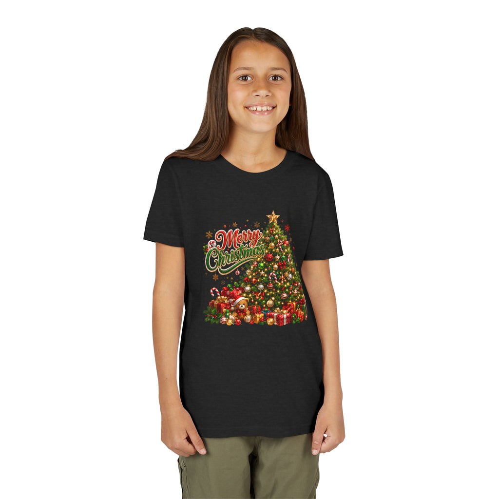 Merry Christmas Tree Shirt – Classic Holiday Tee | Christmas Gift for Kids and Famil
