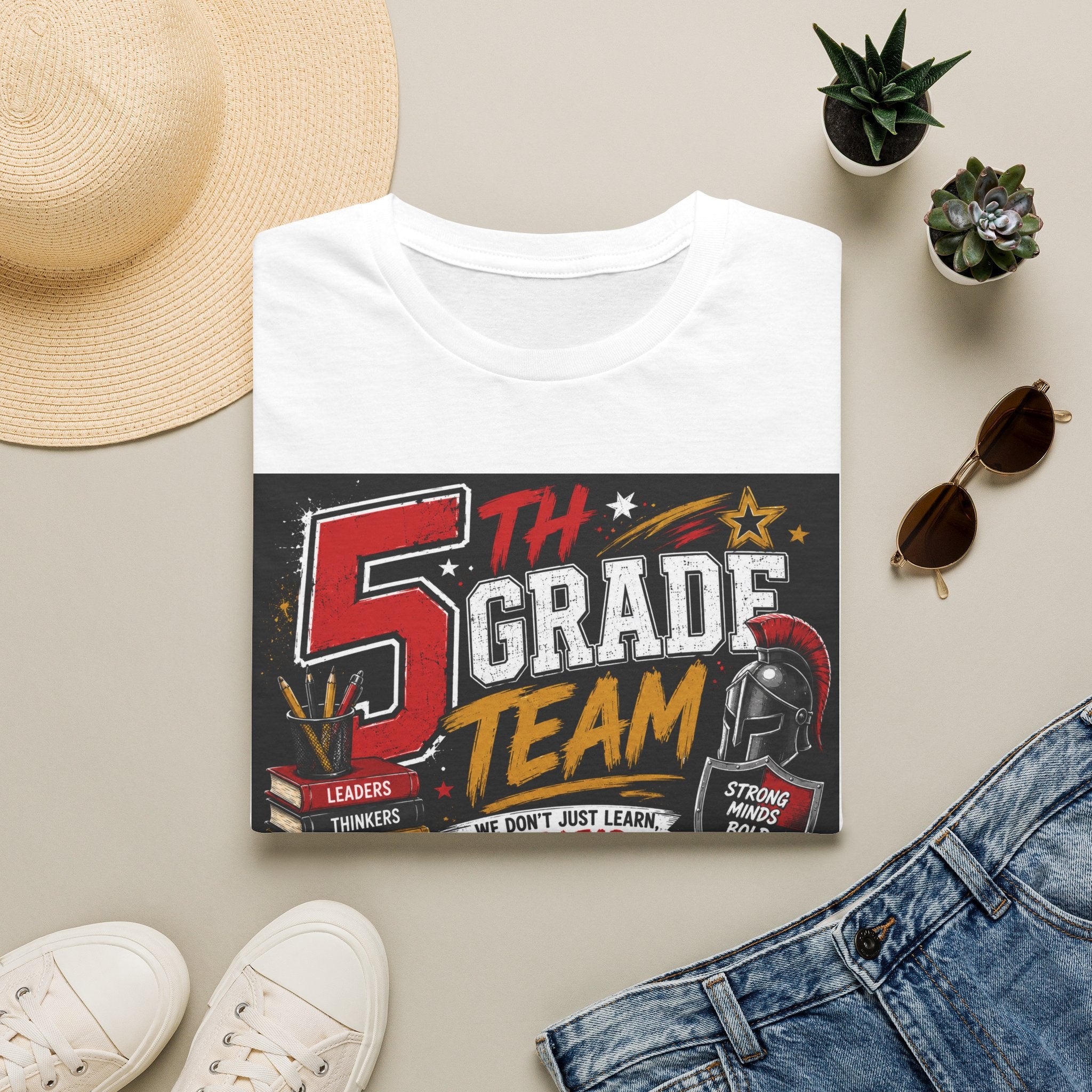 5th Grade Team T-Shirt — Retro School Spirit Design