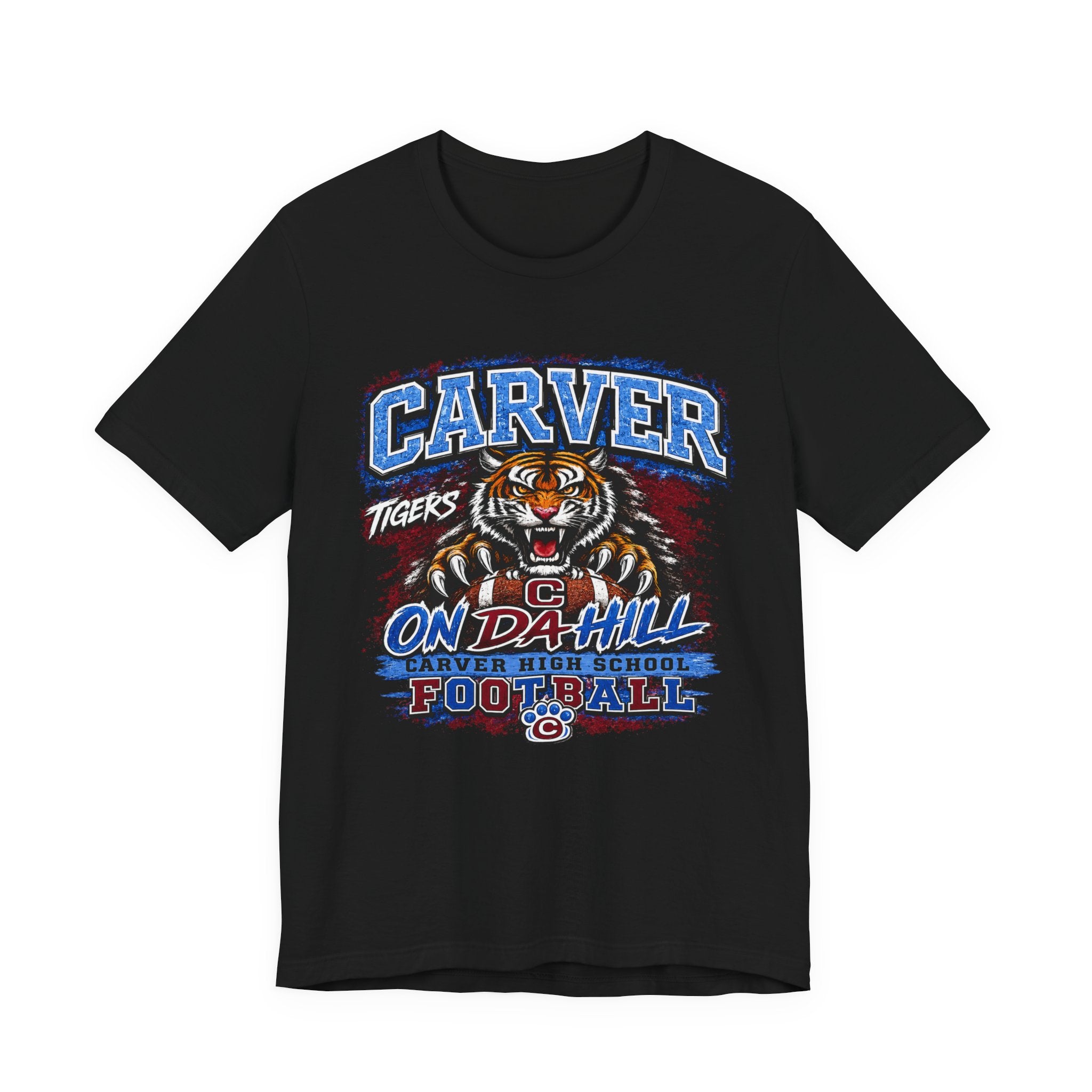 Carver Tigers On Da Hill T-Shirt | Carver High School Football Graphic Tee
