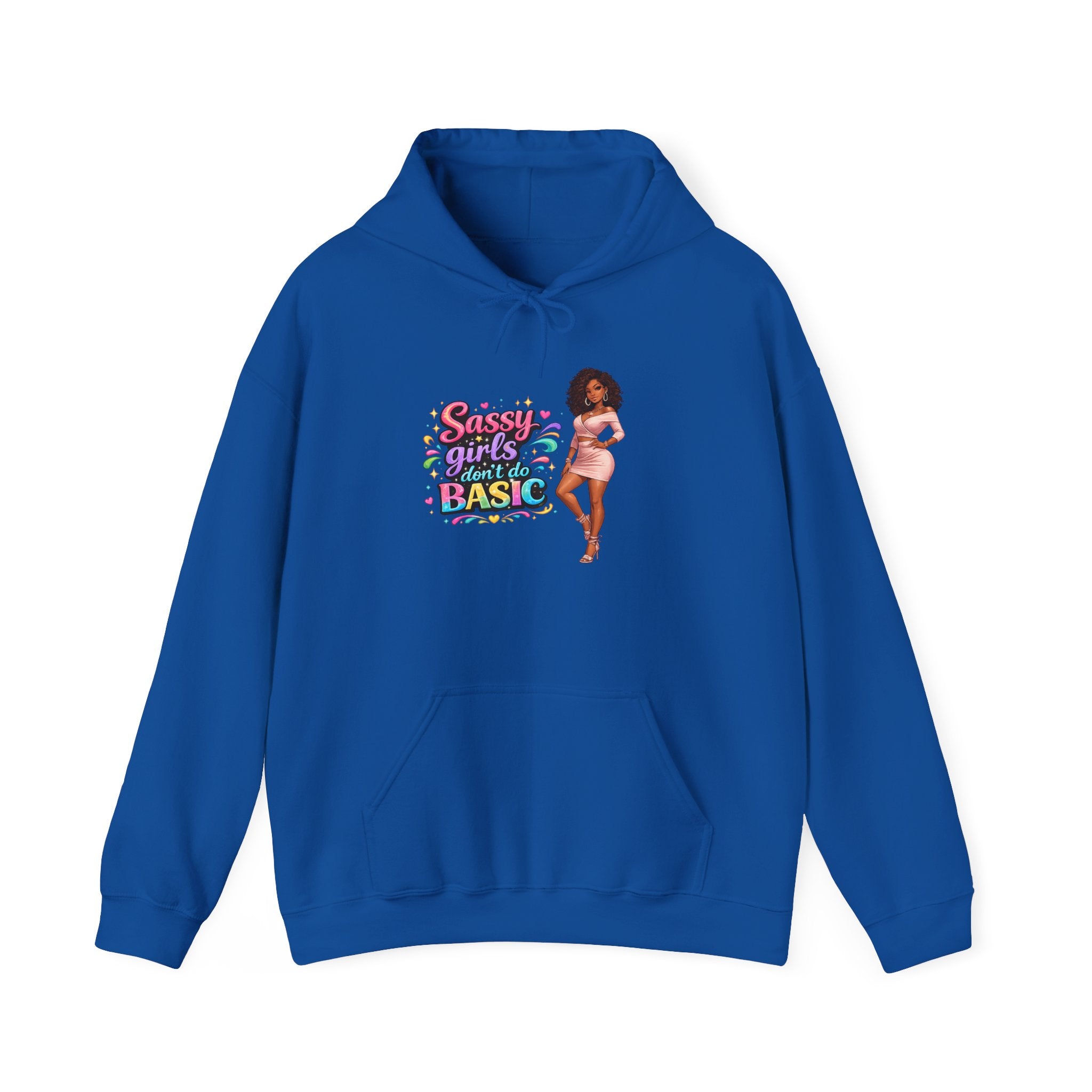 Sassy Girl Isn’t Basic Hoodie – Cute Afro Girl Graphic Sweatshirt