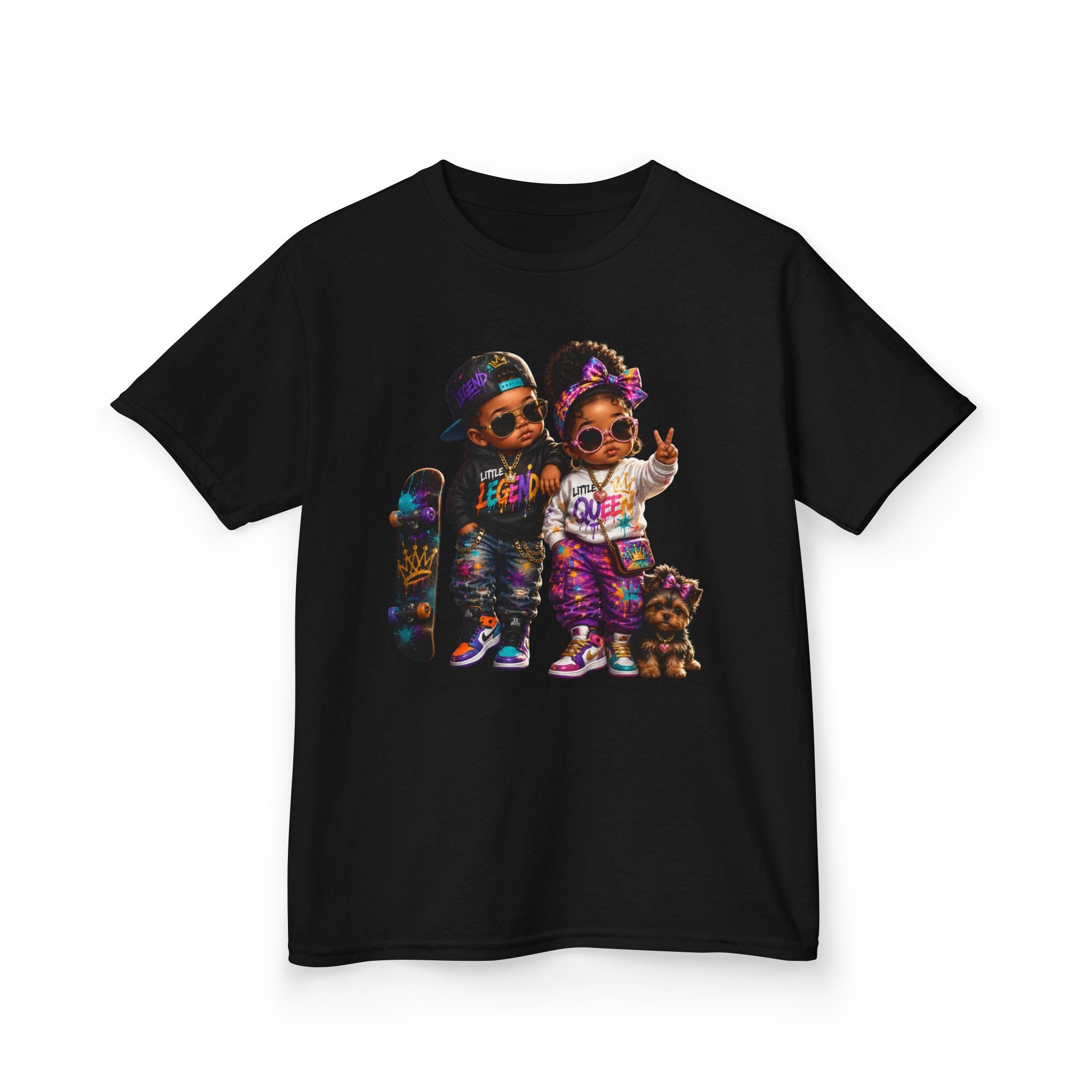 Little Legend & Little Queen T-Shirt | Back to School Hip Hop Kids Graphic Tee | Urban Streetwear Shirt