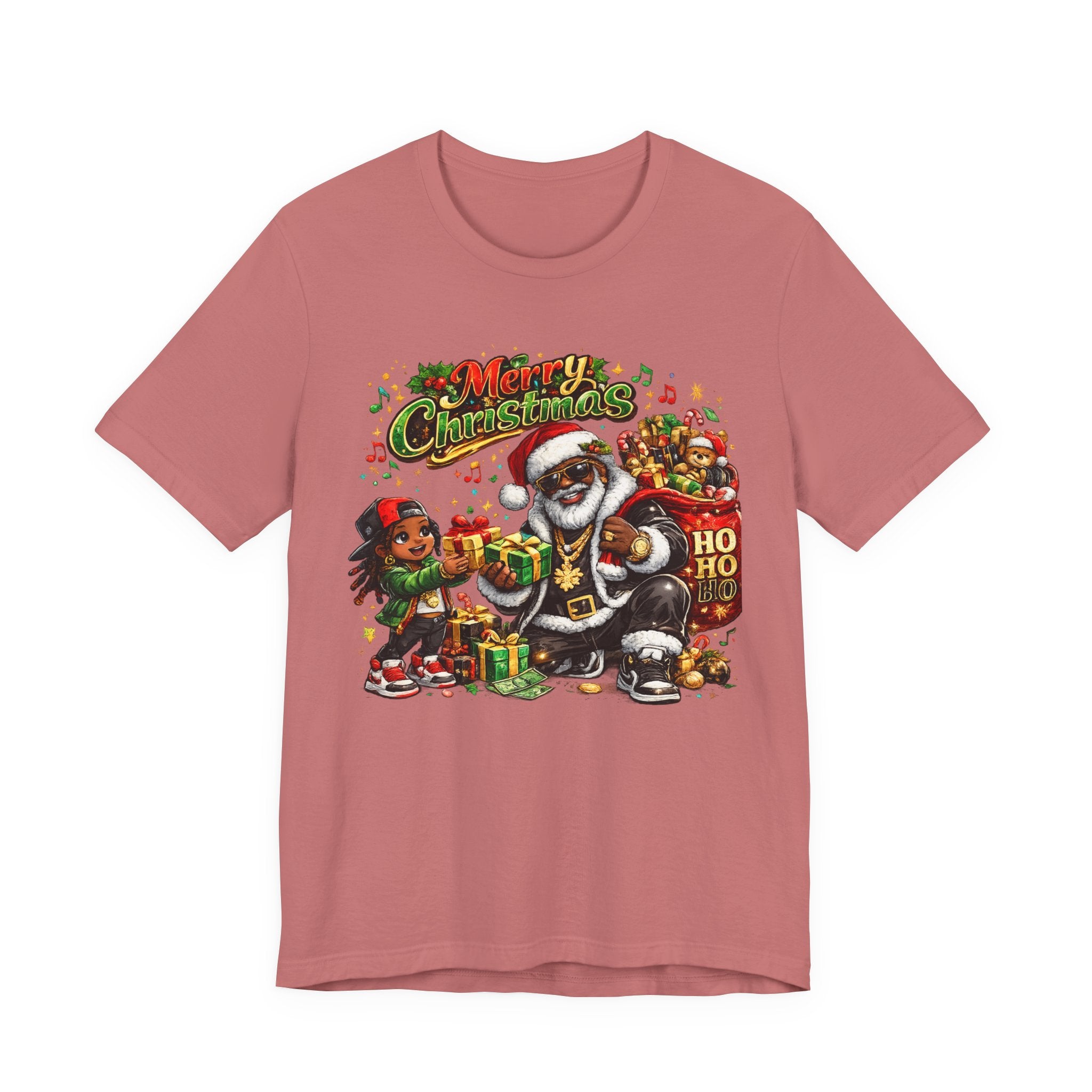 Black Santa Merry Christmas Shirt – Hip Hop Santa Gift Tee | Melanin Family Holiday Shirt