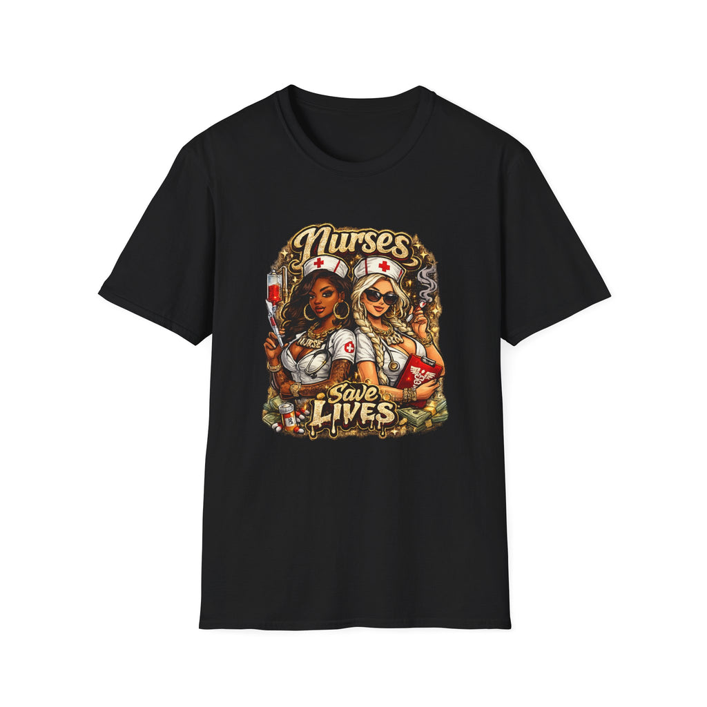 Nurses Save Lives T-Shirt | Nurse Appreciation Gift | Bold Nurse Graphic Tee