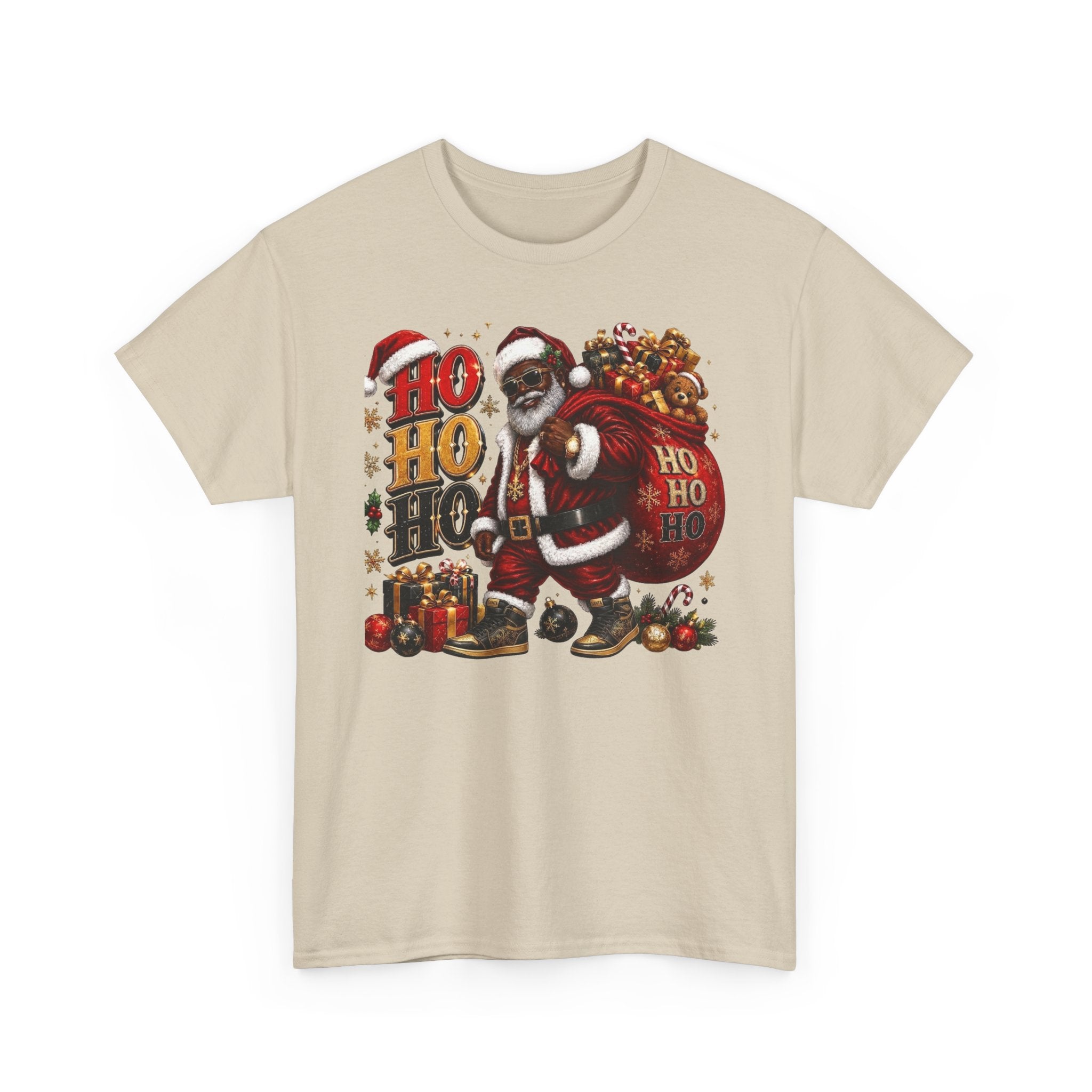 Black Santa Ho Ho Ho Shirt – Melanin Christmas Tee | Holiday Gift for Himz xc