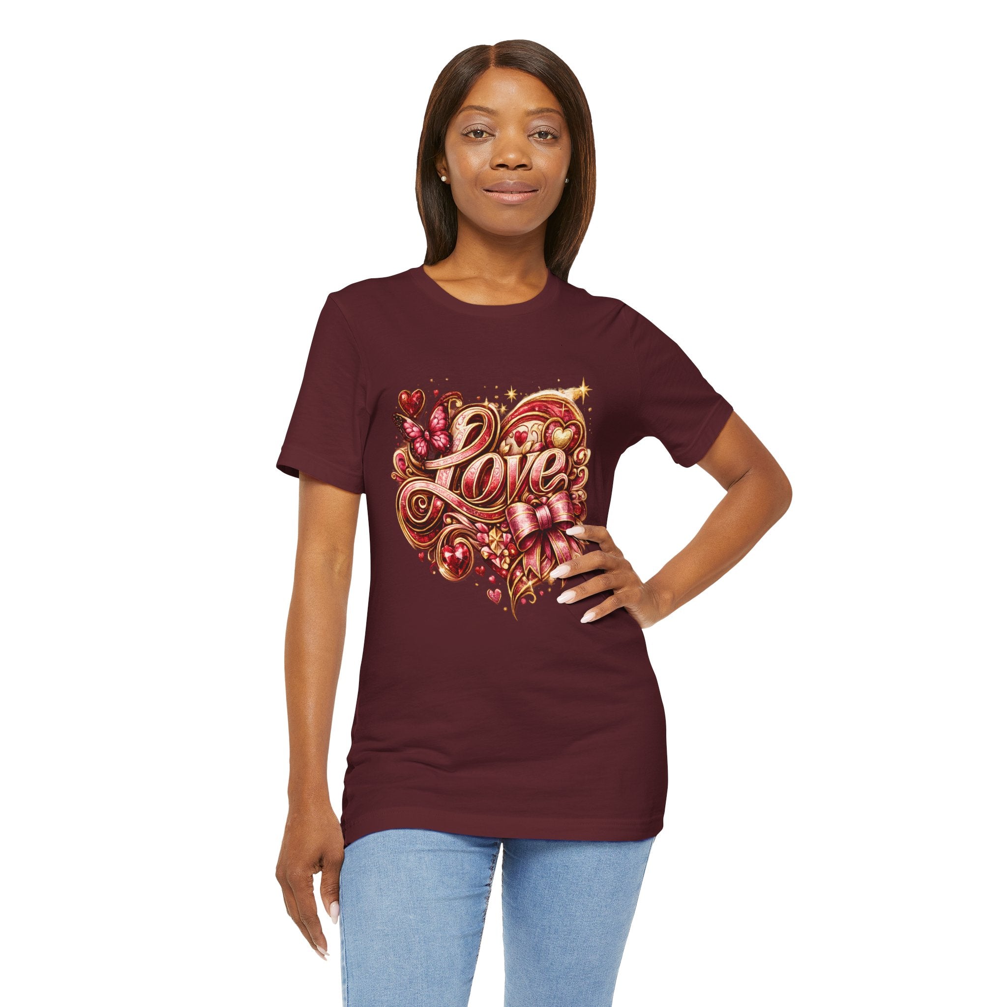Love – Butterfly & Bow Valentine's Day T-Shirt