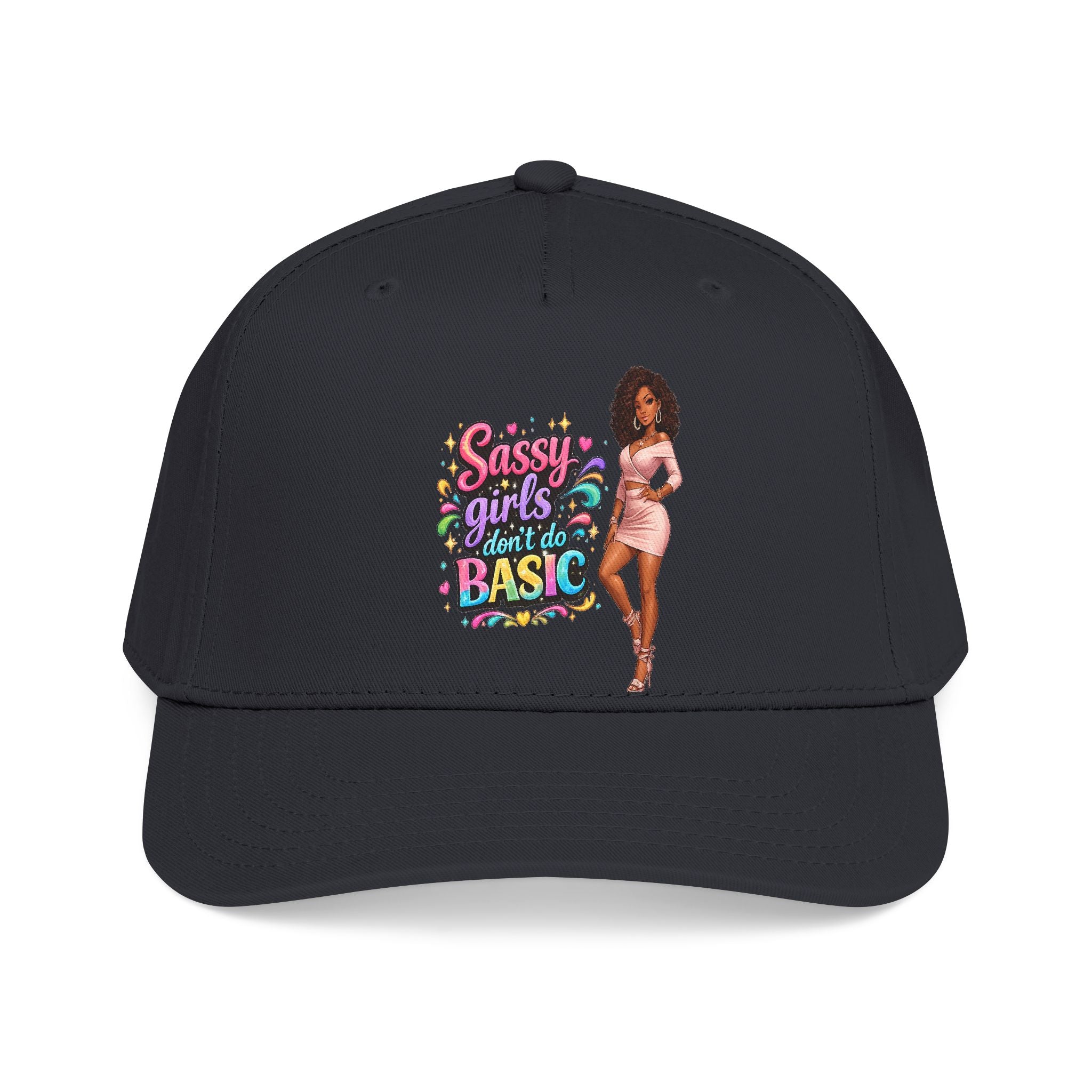 Sassy Girls Don't Do Basic Ball Cap – Royal/Natural