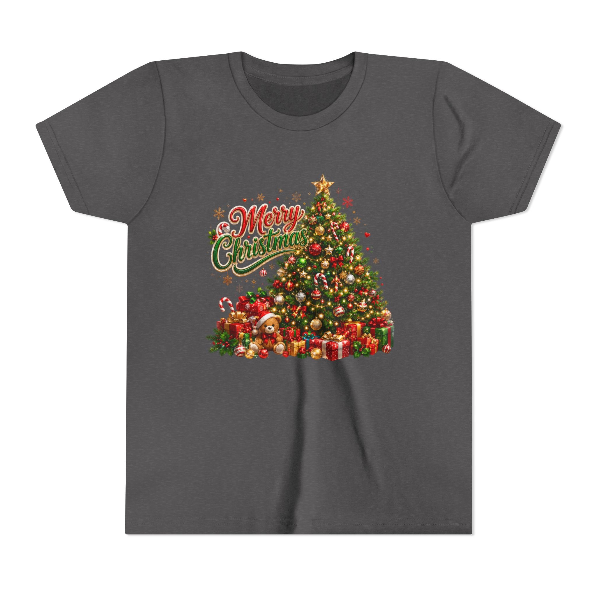 Merry Christmas Tree Shirt – Classic Holiday Tee | Christmas Gift for Kids and Famil