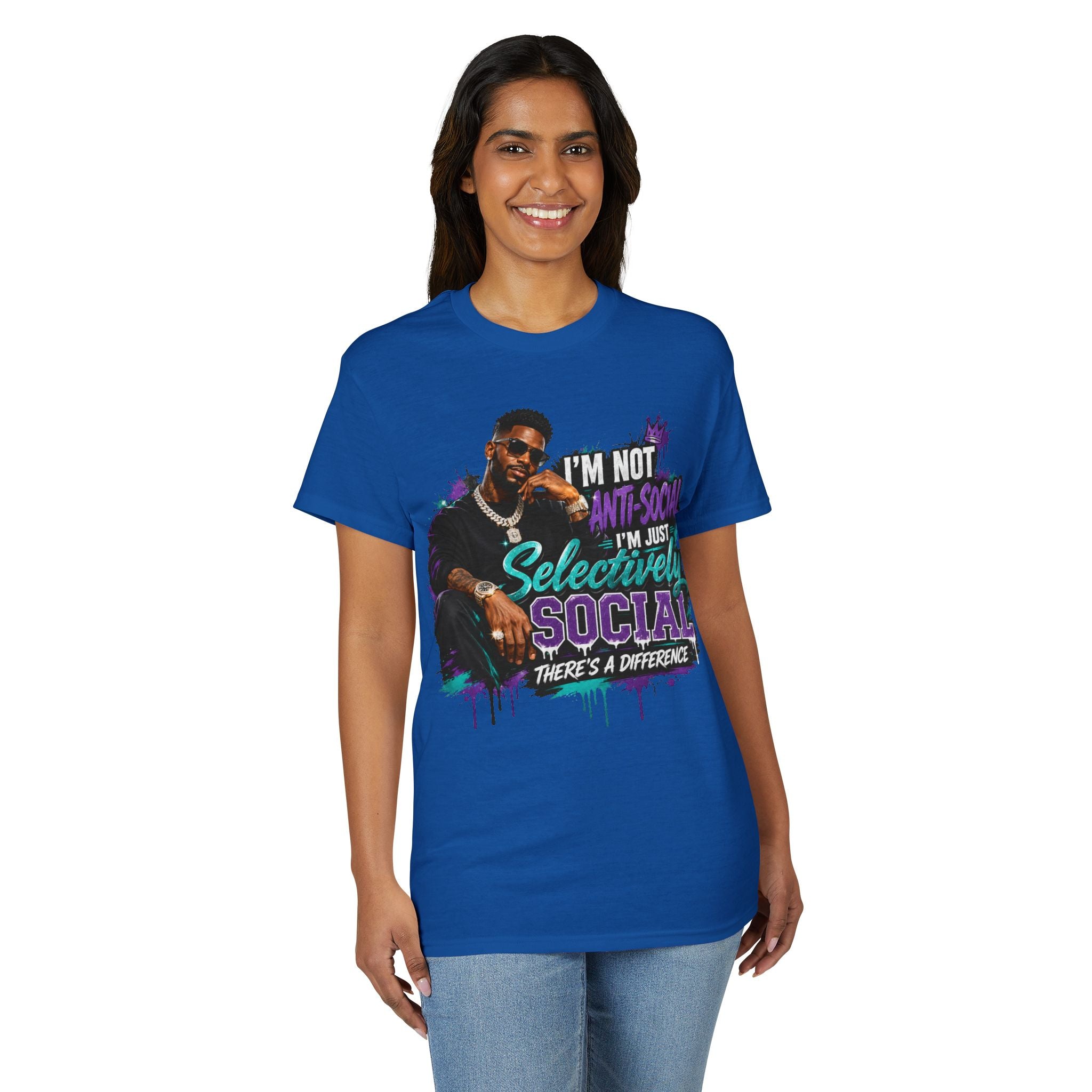 I'm Not Anti-Social, I'm Just Selectively Social T-Shirt | There's A Difference Graphic Tee