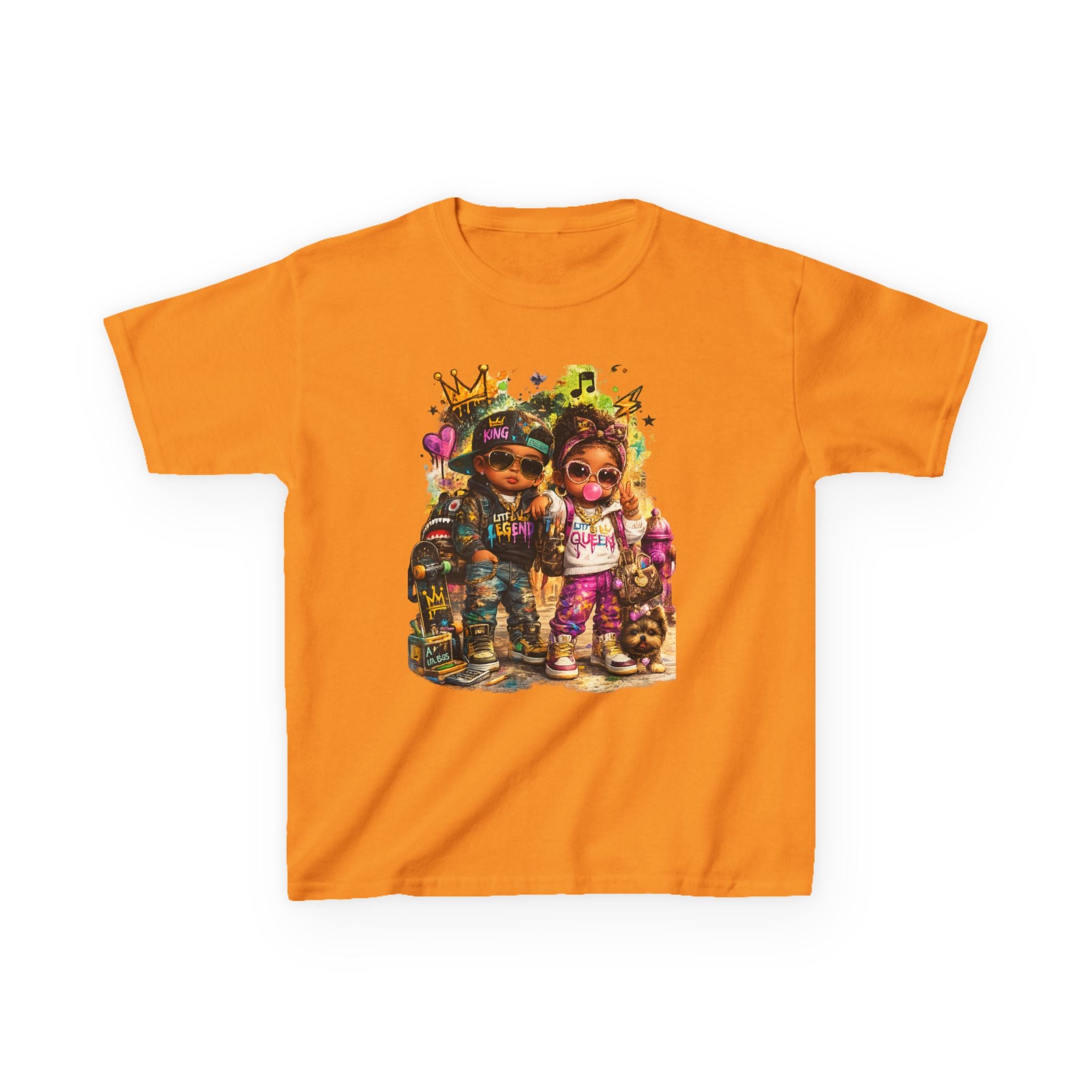 Lil Legend & Lil Queen T-Shirt | Hip Hop Kids Graffiti Graphic Tee | Urban Streetwear Kids Shirt
