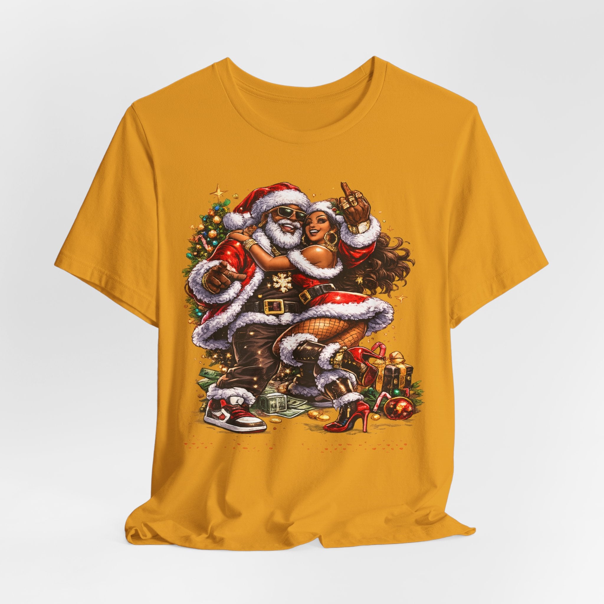 Hip Hop Santa & Mrs. Claus – Urban Christmas T-Shirt