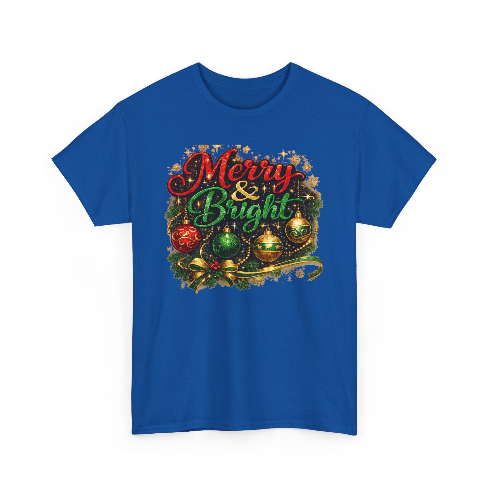 Merry and Bright Christmas Shirt – Glitter Holiday Tee | Classic Christmas Gift