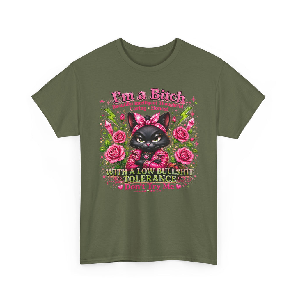 I'm a B.I.T.C.H. Sassy Cat Shirt – Beautiful Intelligent Thoughtful Caring Honest | Funny Attitude Tee