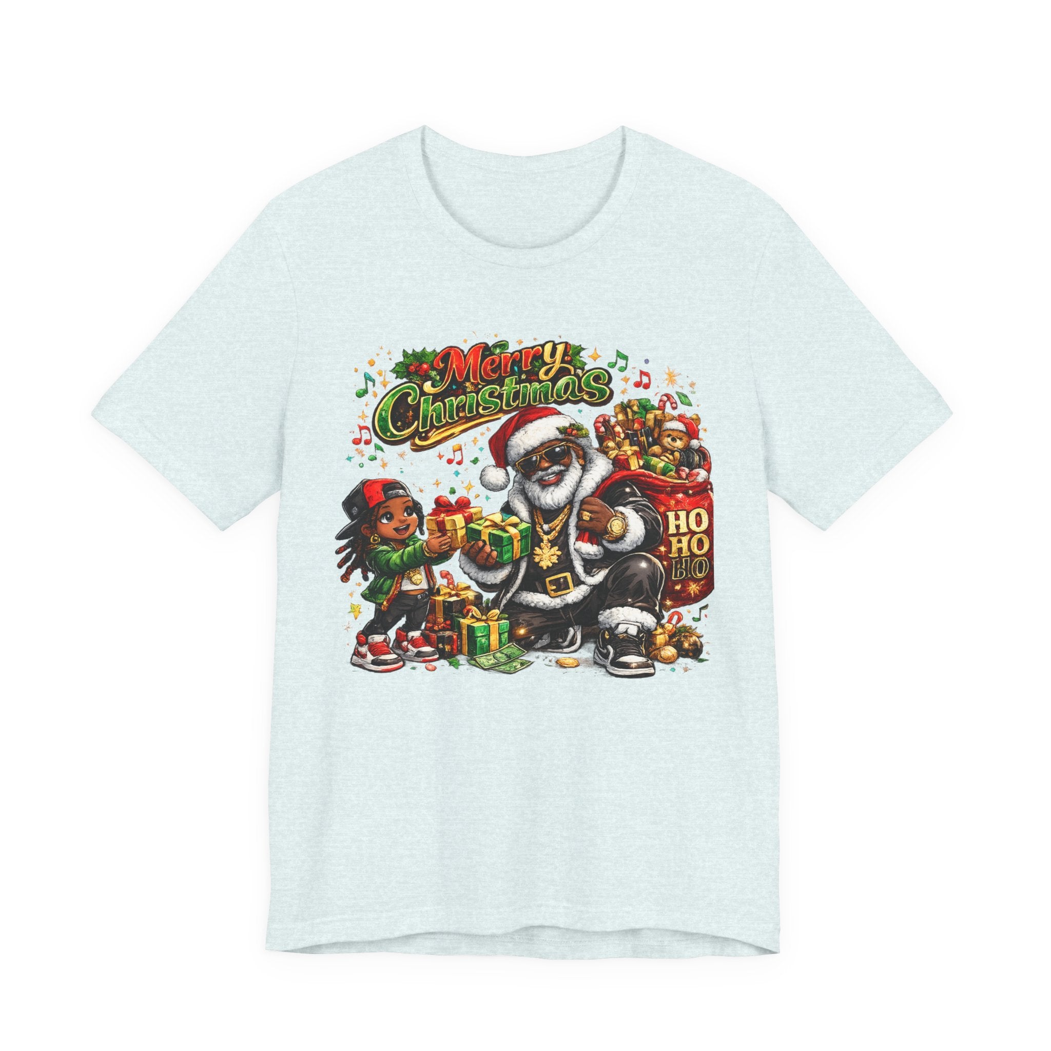 Black Santa Merry Christmas Shirt – Hip Hop Santa Gift Tee | Melanin Family Holiday Shirt