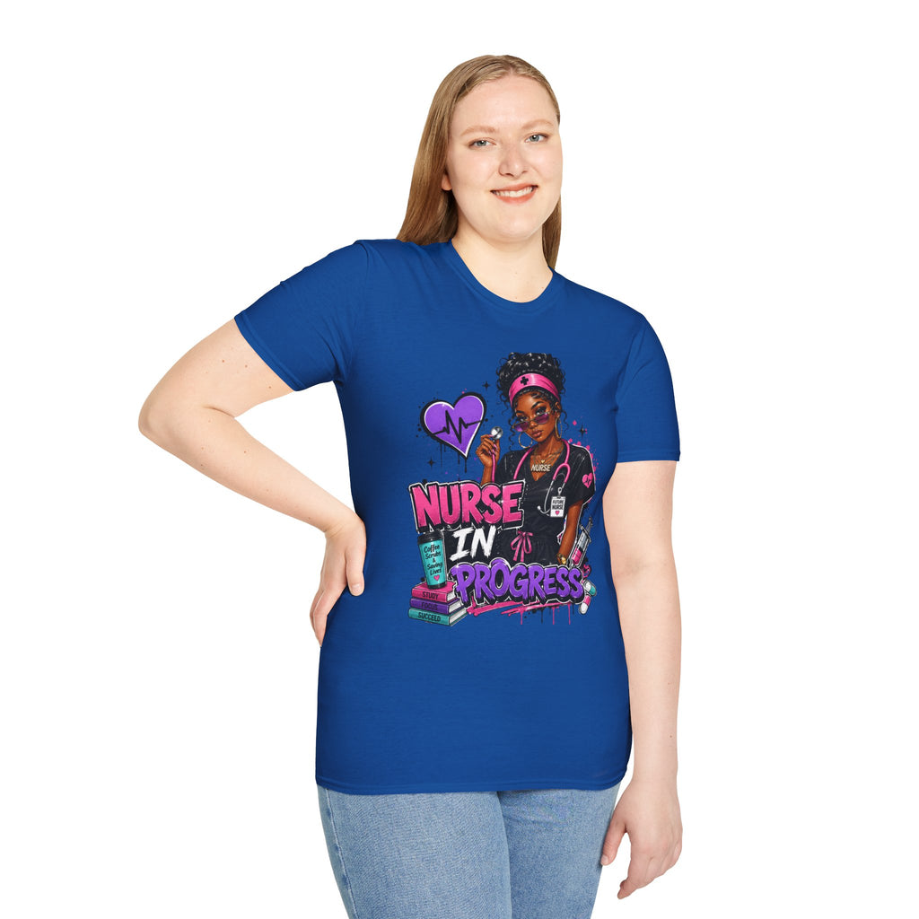 Nurse In Progress T-Shirt | Future Nurse Gift | Black Girl Nurse Graphic Tee