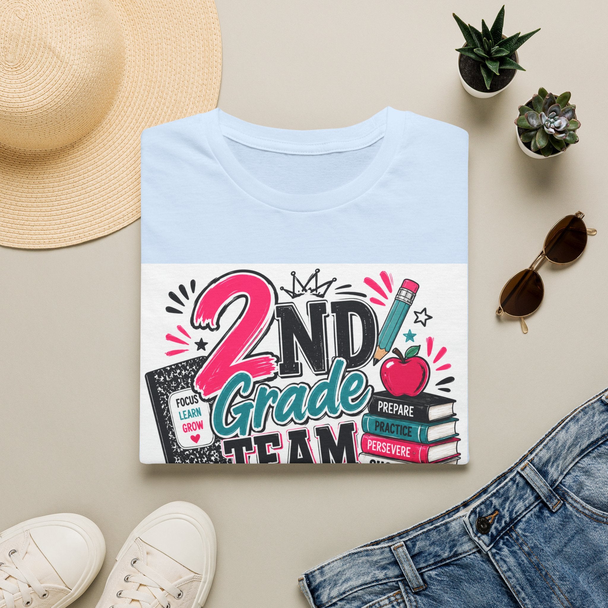 2nd Grade Team T-Shirt — Teacher Appreciation Back-to-School Tee