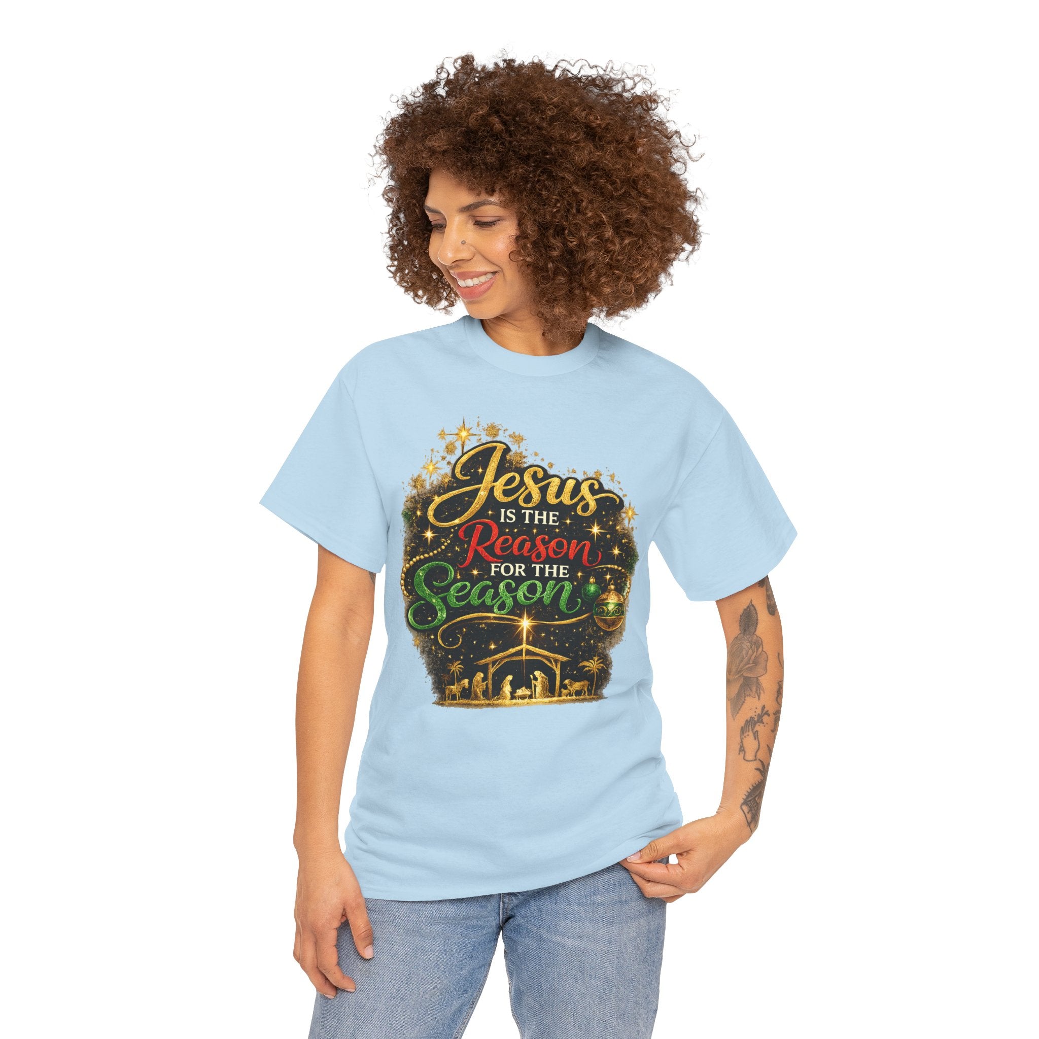 Jesus is the Reason for the Season Shirt – Christian Christmas Tee | Faith Holiday Gift