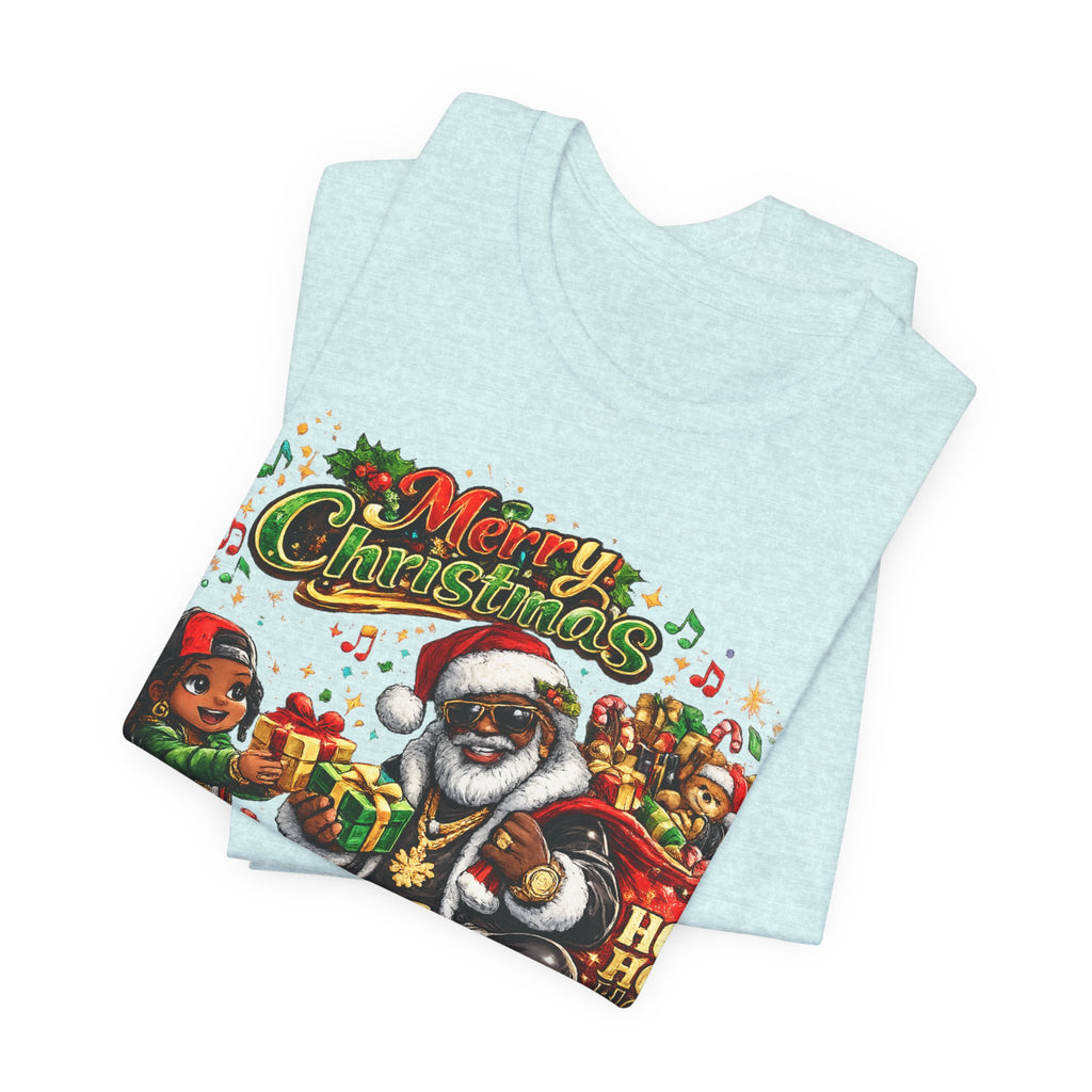 Black Santa Merry Christmas Shirt – Hip Hop Santa Gift Tee | Melanin Family Holiday Shirt