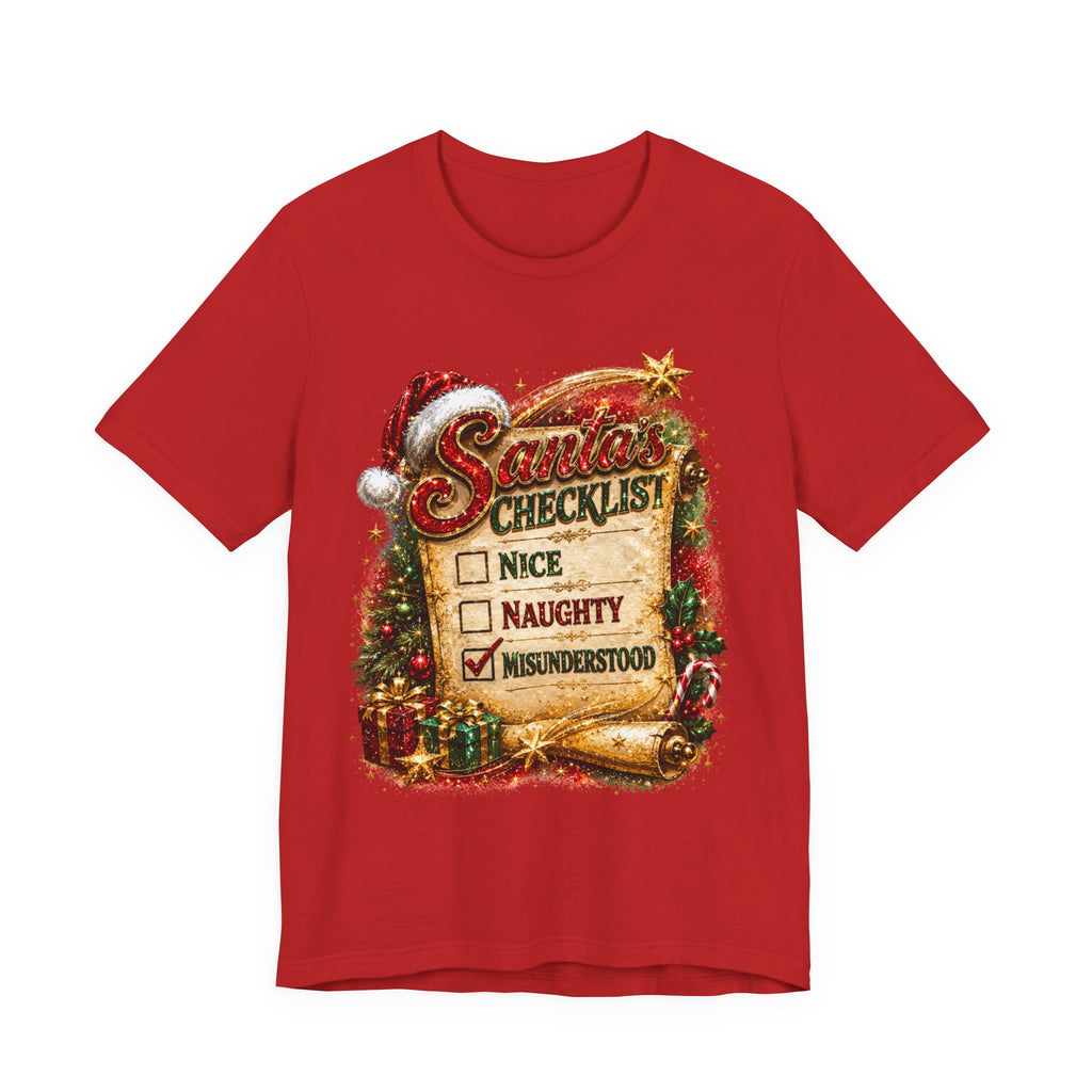 Santa's Checklist: Misunderstood – Funny Christmas T-Shirt