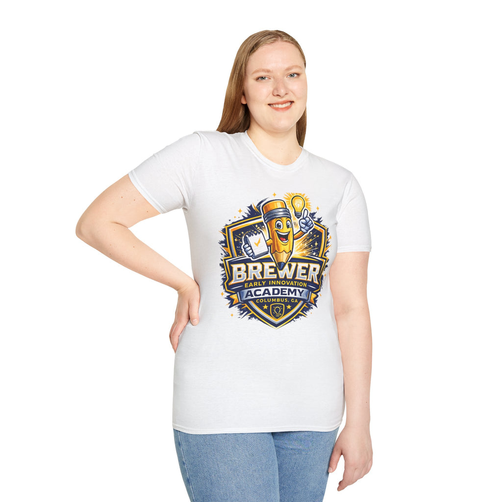 Brewer Early Innovation Academy T-Shirt | Columbus GA School Spirit Tee | BEIA Pencil Mascot Graphic Tee