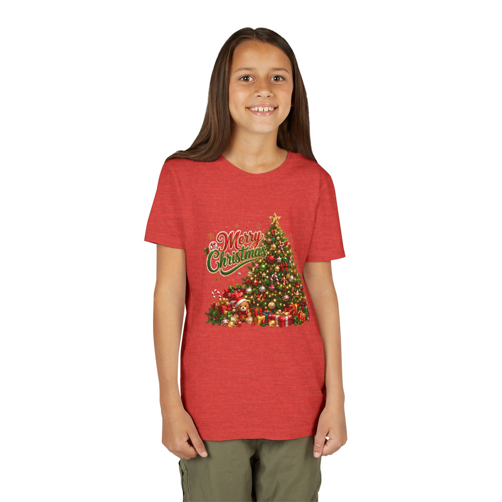 Merry Christmas Tree Shirt – Classic Holiday Tee | Christmas Gift for Kids and Famil